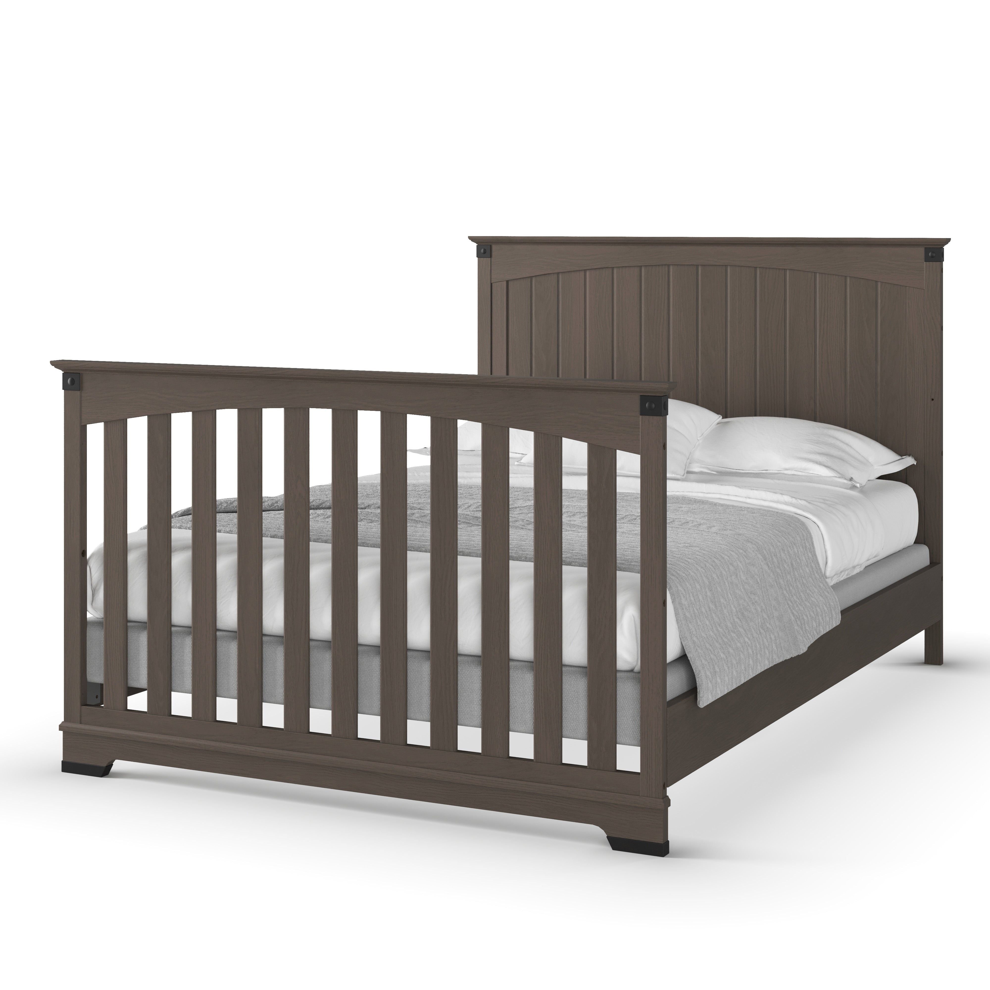 Redmond Full Panel 4-in-1 Convertible Crib, Dapper Gray