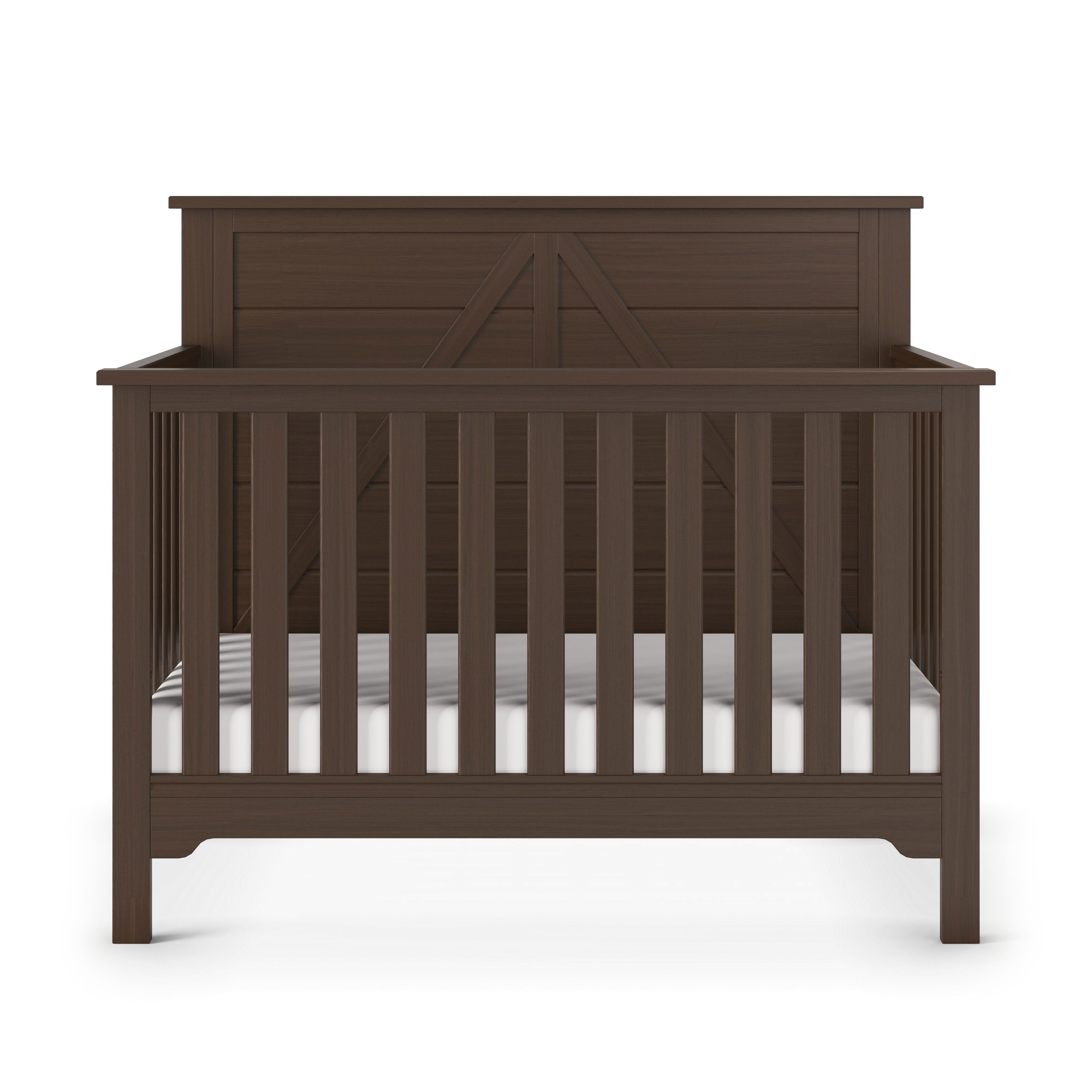 Woodland 4-in-1 Convertible Crib, Brushed Truffle