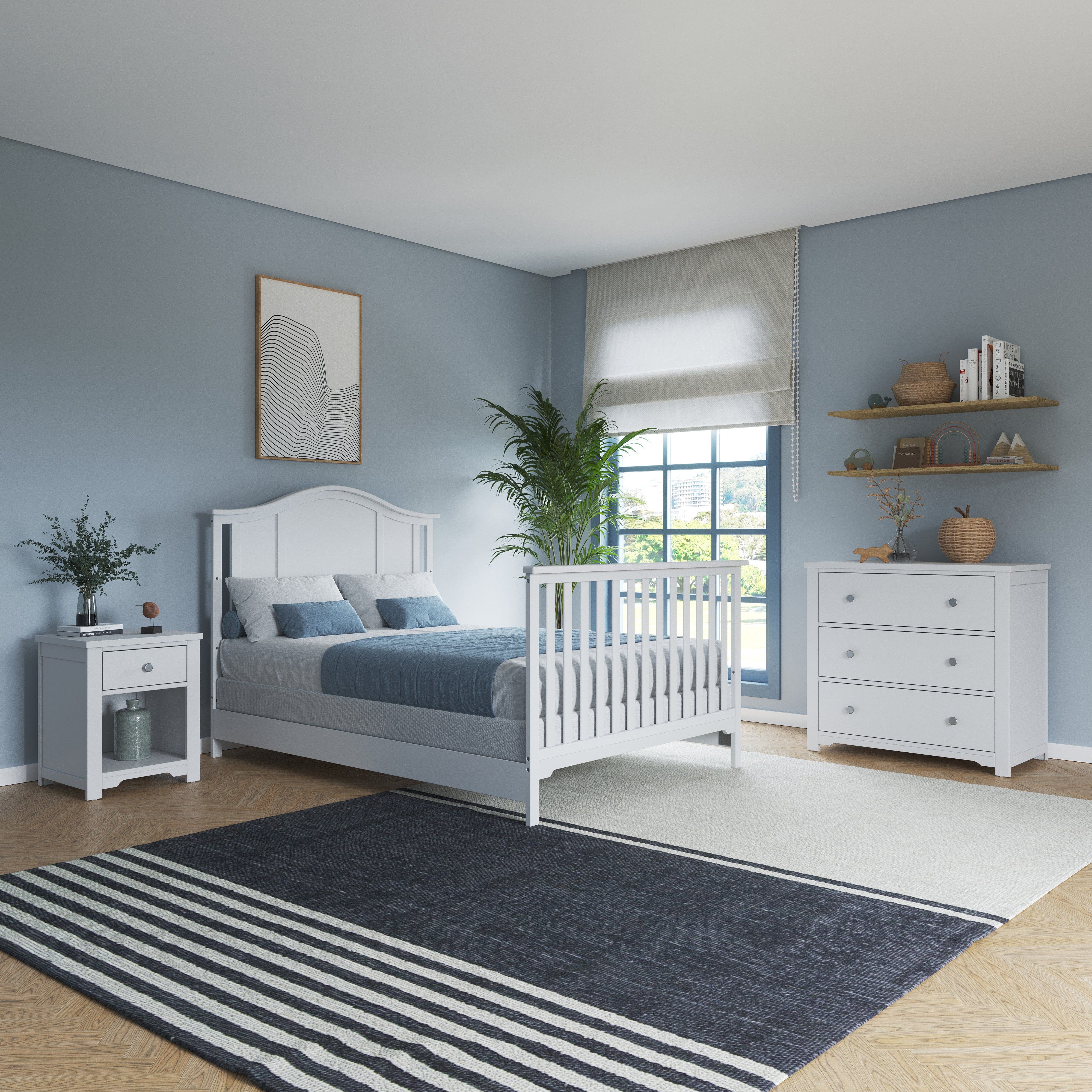 F06401 - Full-size Bed Rails, Matte White