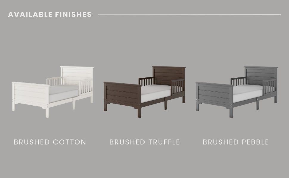 Woodland Toddler Bed, Brushed Pebble