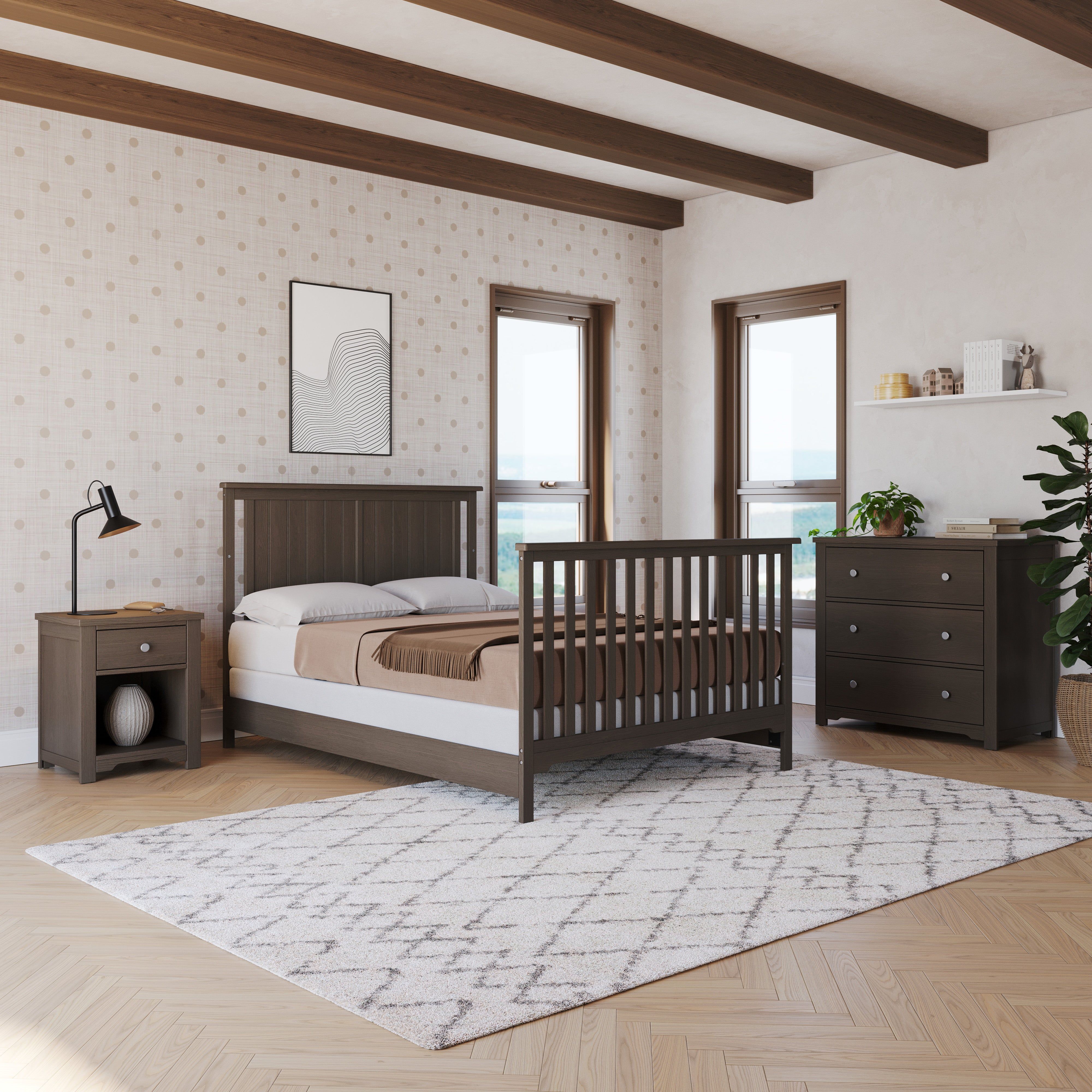 Harmony 3-Drawer Dresser With Changing Table Topper, Dapper Gray