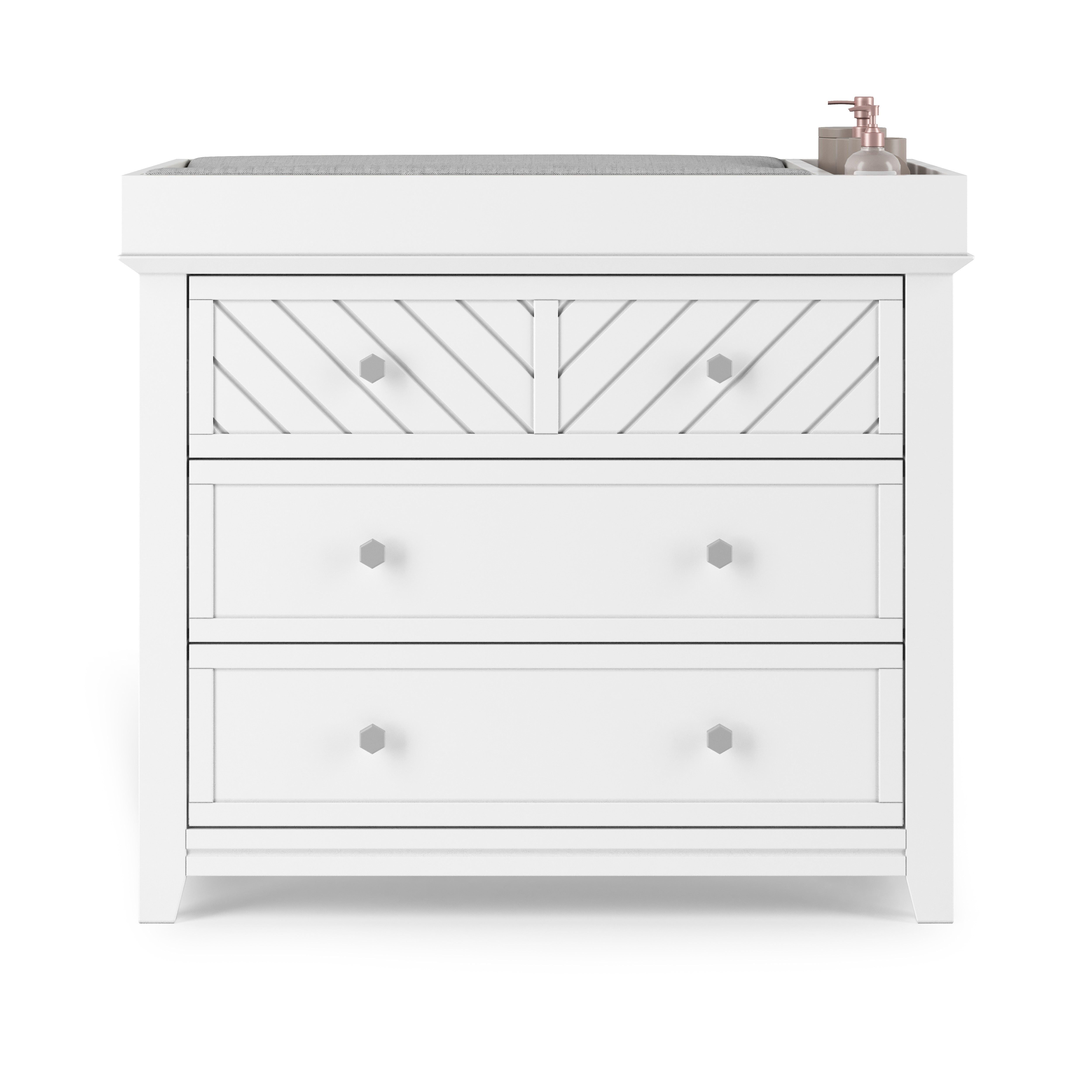 Atwood 3-Drawer Dresser, Matte White