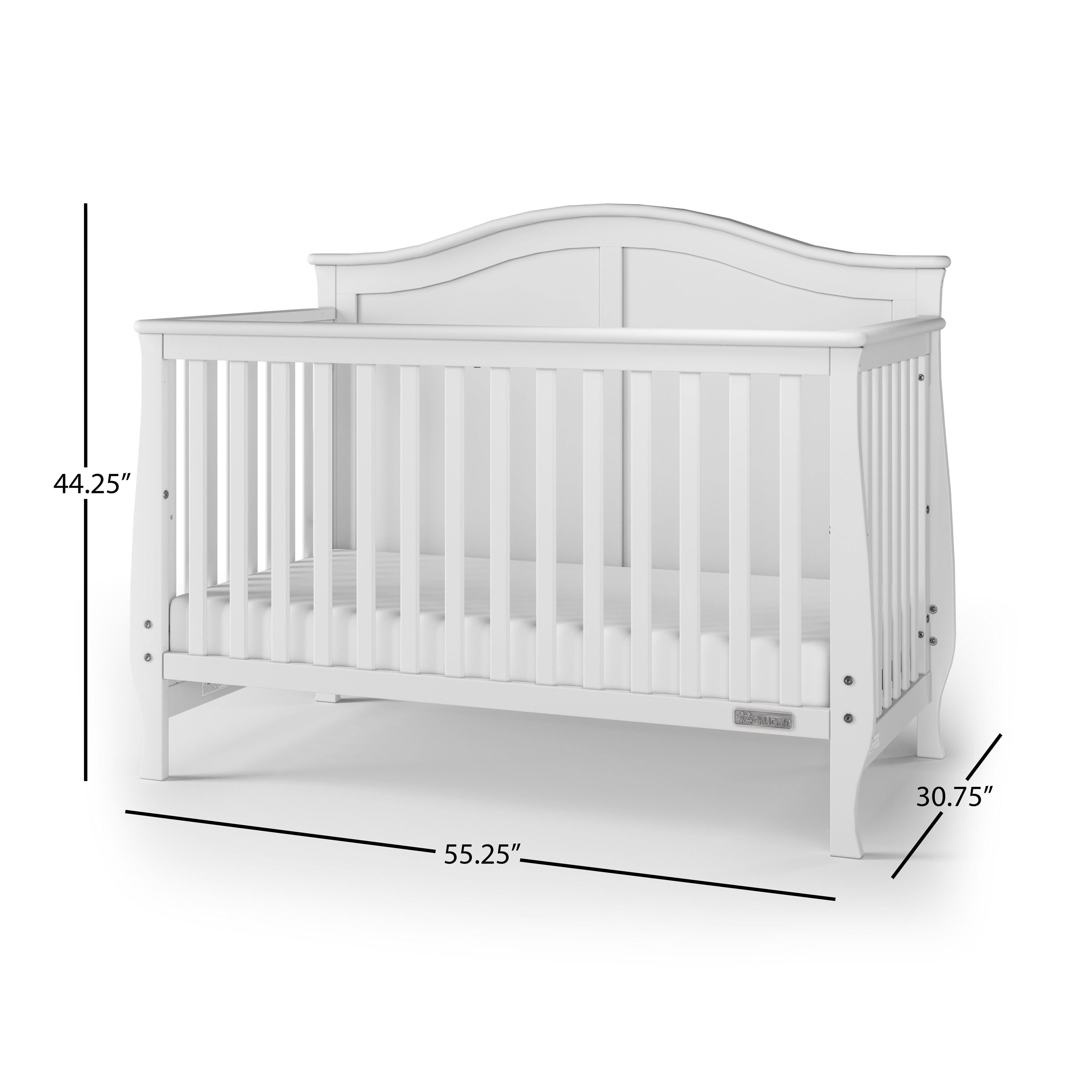 Camden 4-in-1 Convertible Crib, Matte White