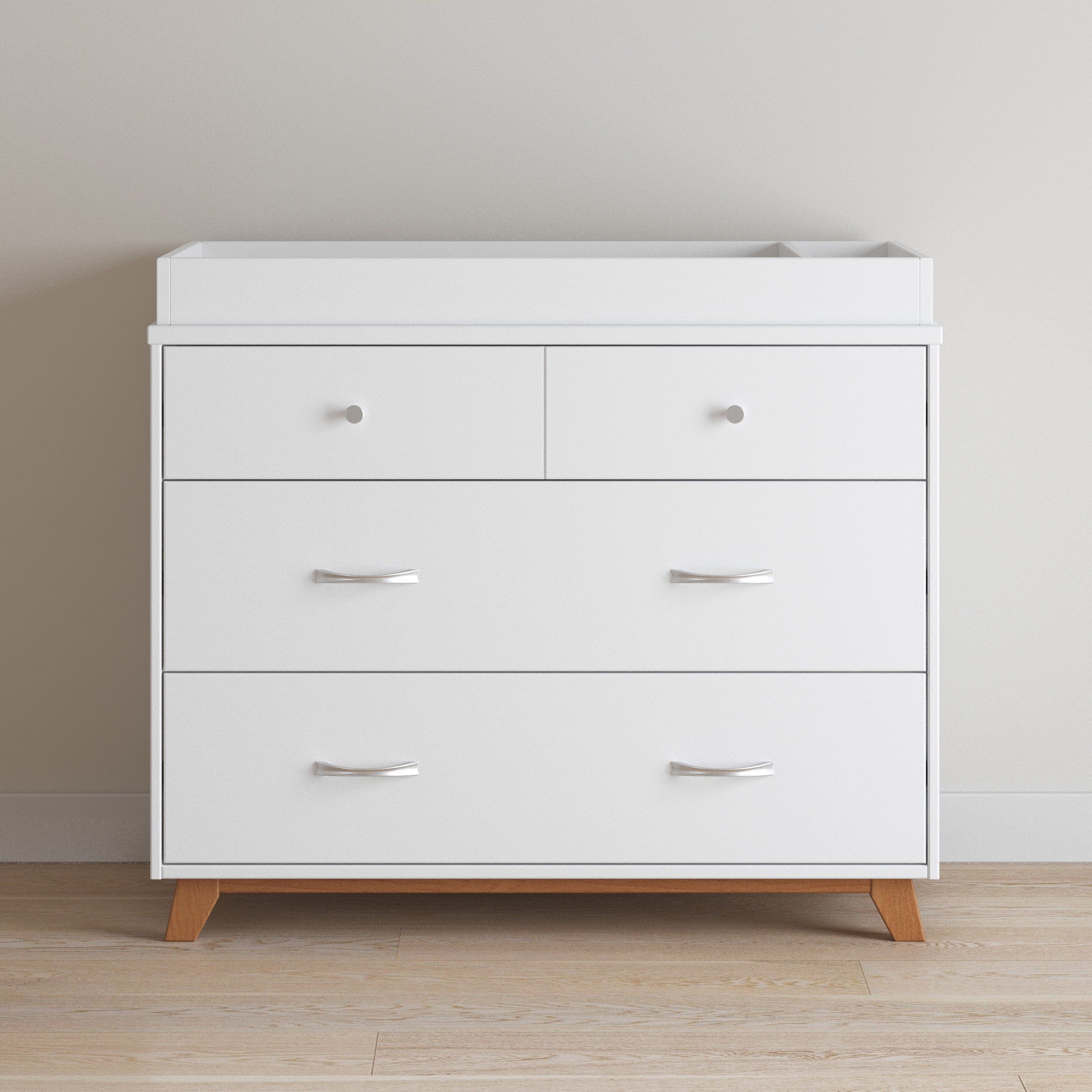 Soho 3-Drawer Dresser, White/Natural