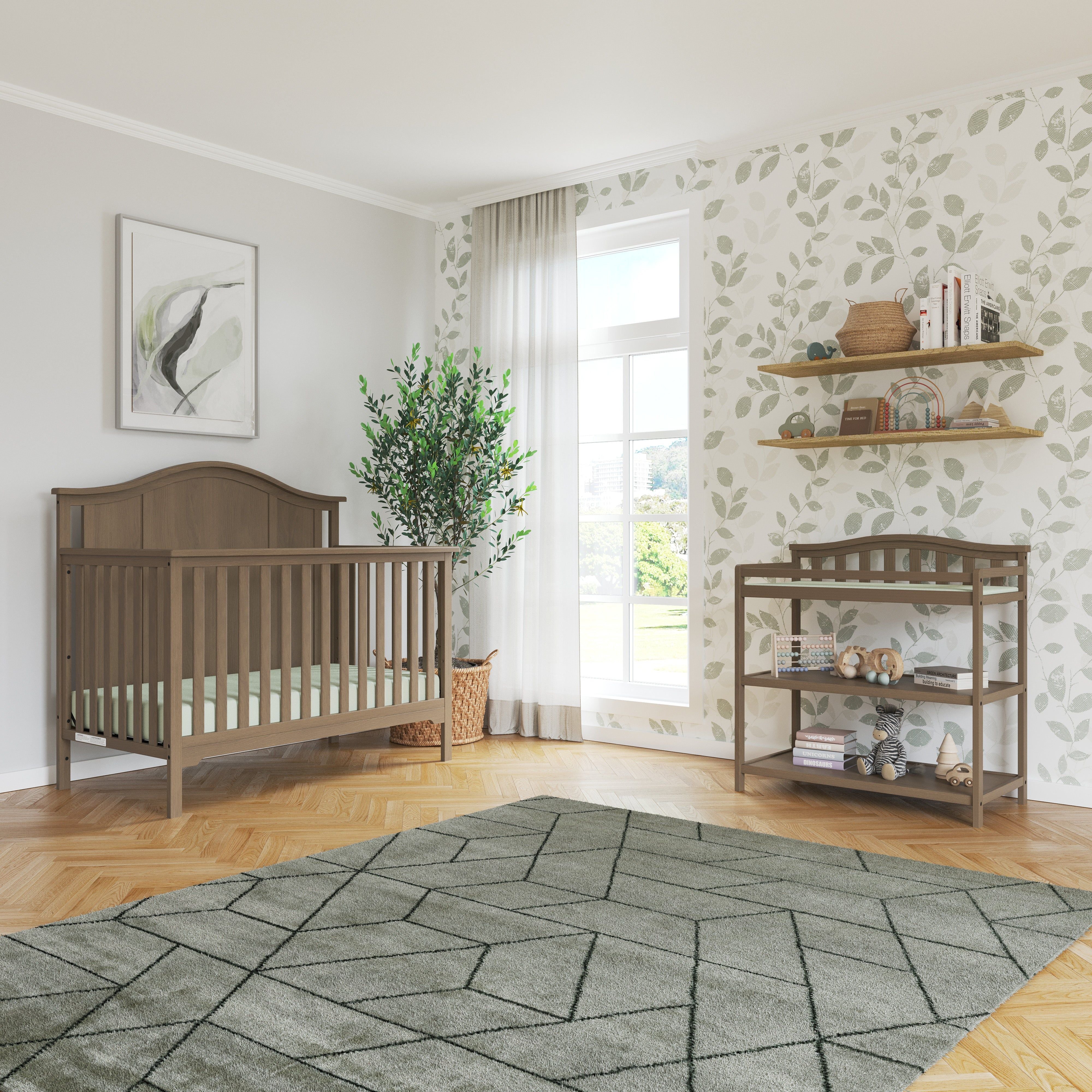 Arch Top Baby Changing Table - Dusty Heather