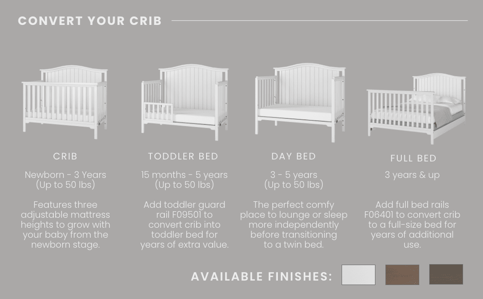 Hampton Arch Top 4-in-1 Convertible Crib, Matte White