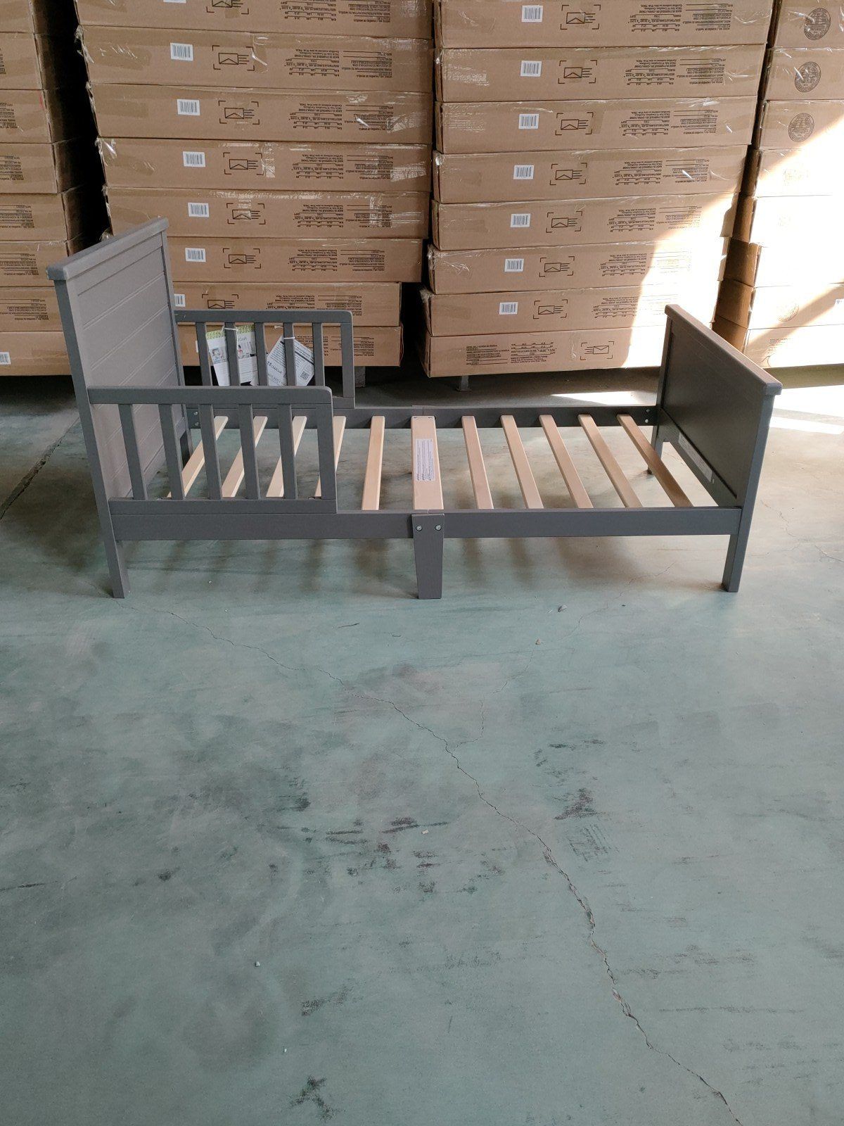 Woodland Toddler Bed, Brushed Pebble
