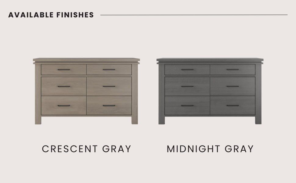 Denman Double Dresser, Midnight Gray