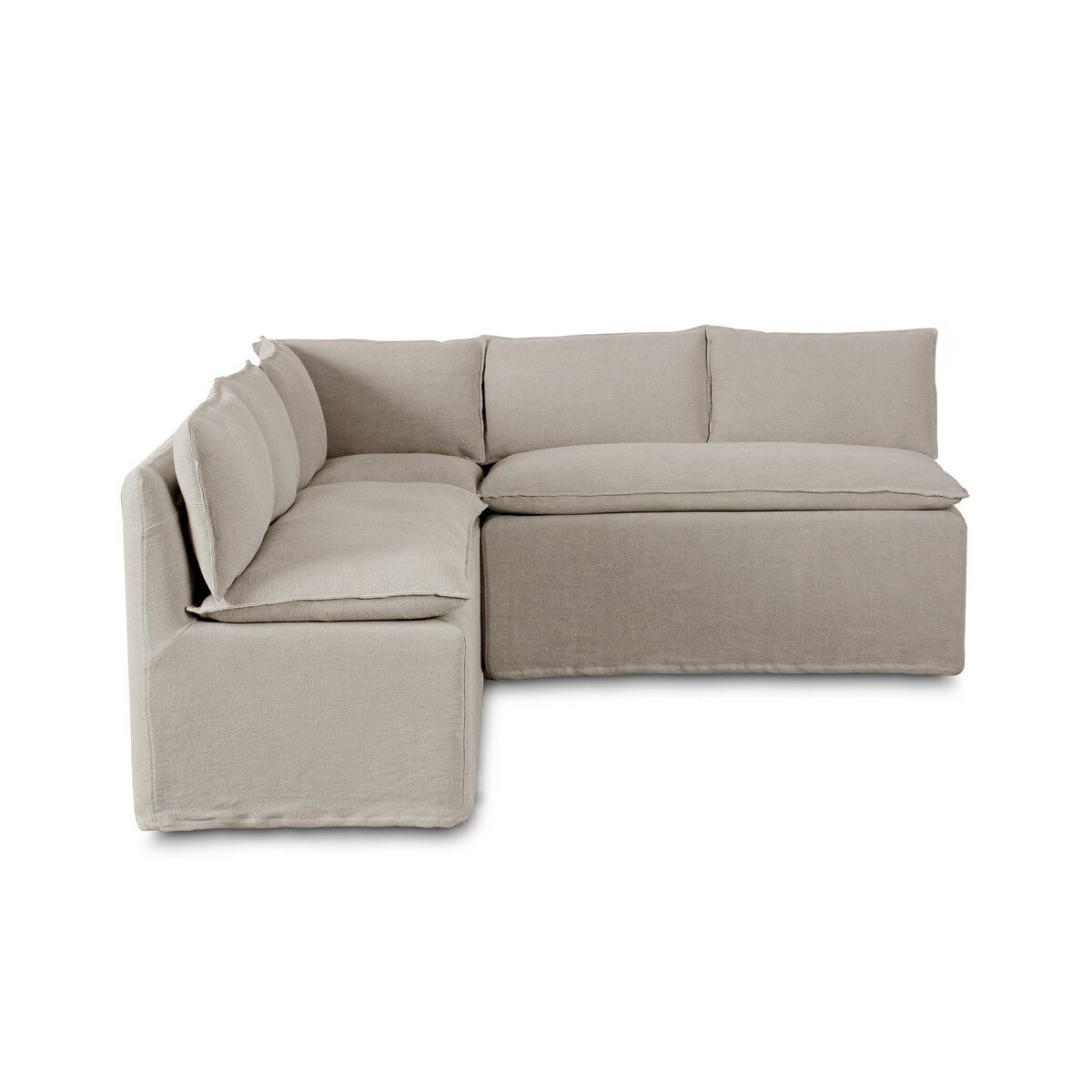 Andre Slipcover Dining Banquette L-shape