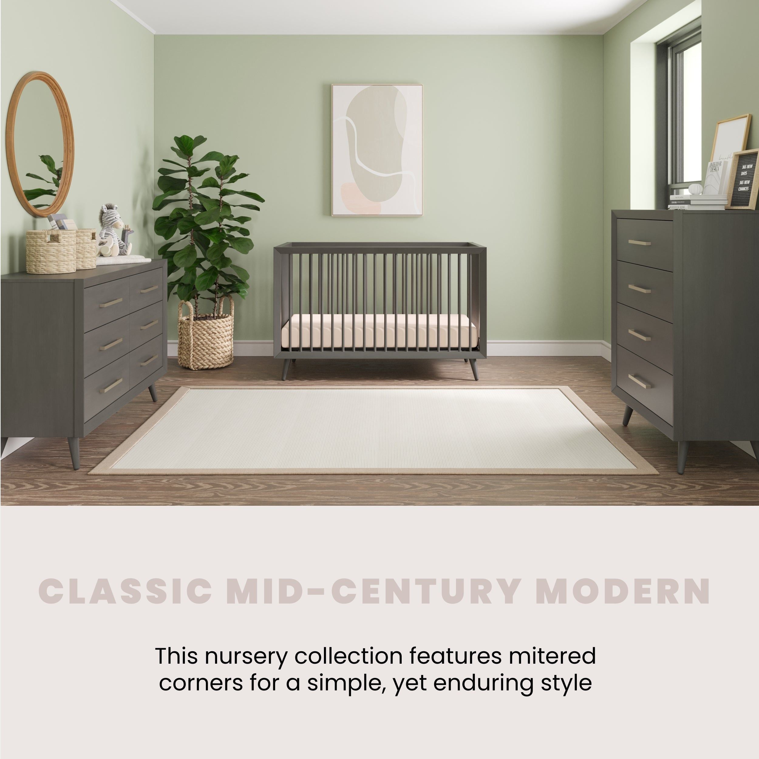 Cranbrook 4-in-1 Convertible Crib, Lunar Gray