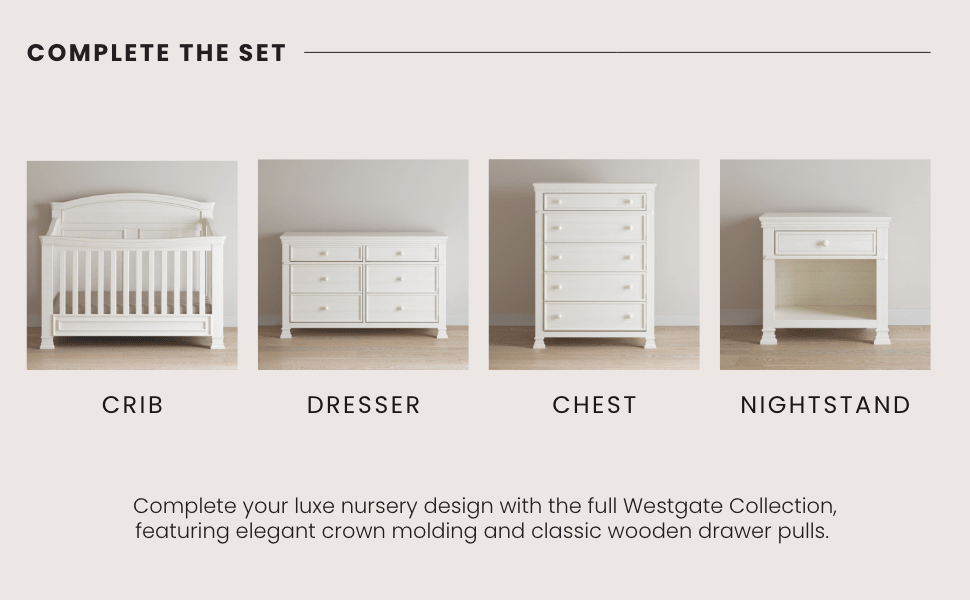 Westgate 4-in-1 Convertible Crib, Vintage Linen