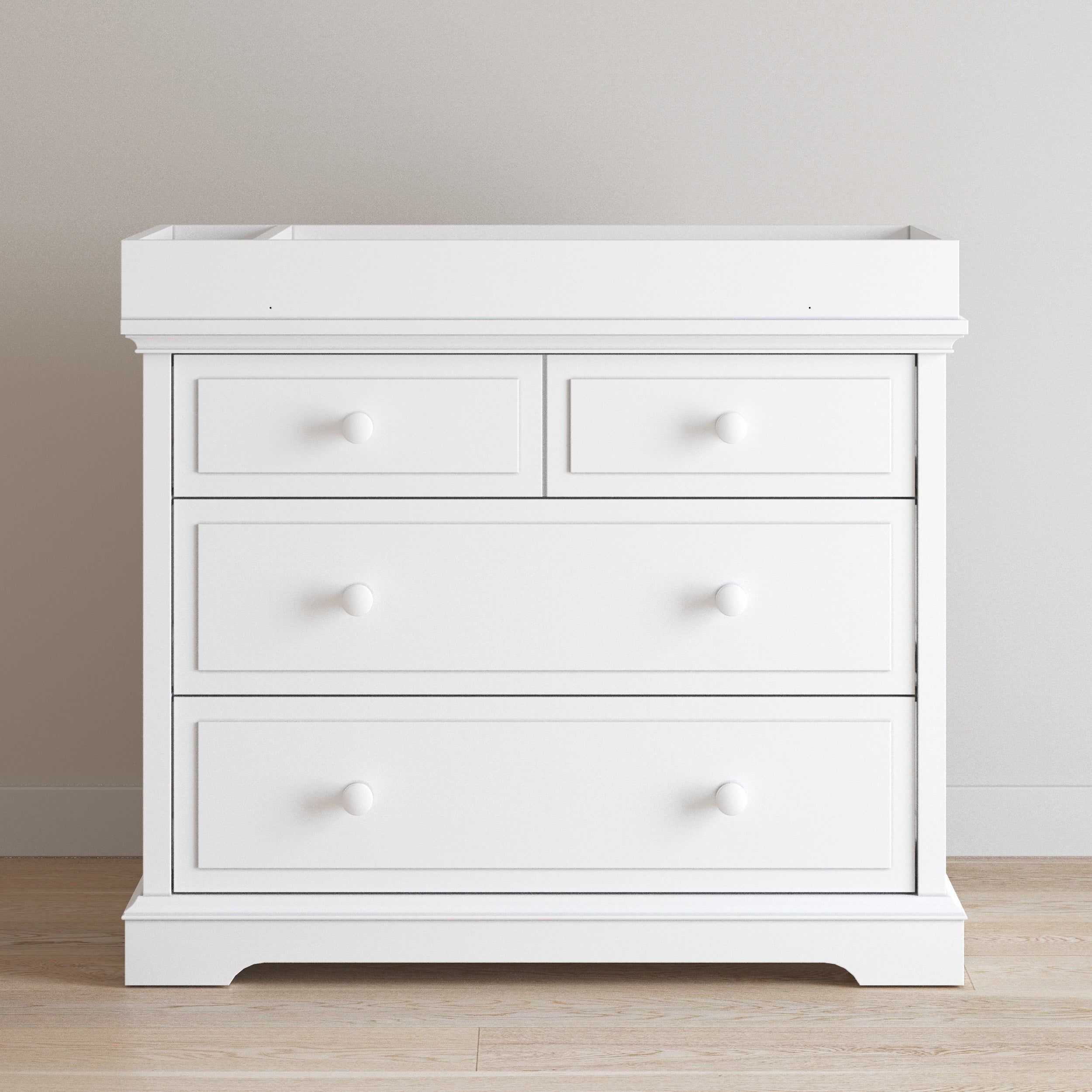 Universal Changing Table Topper, Matte White