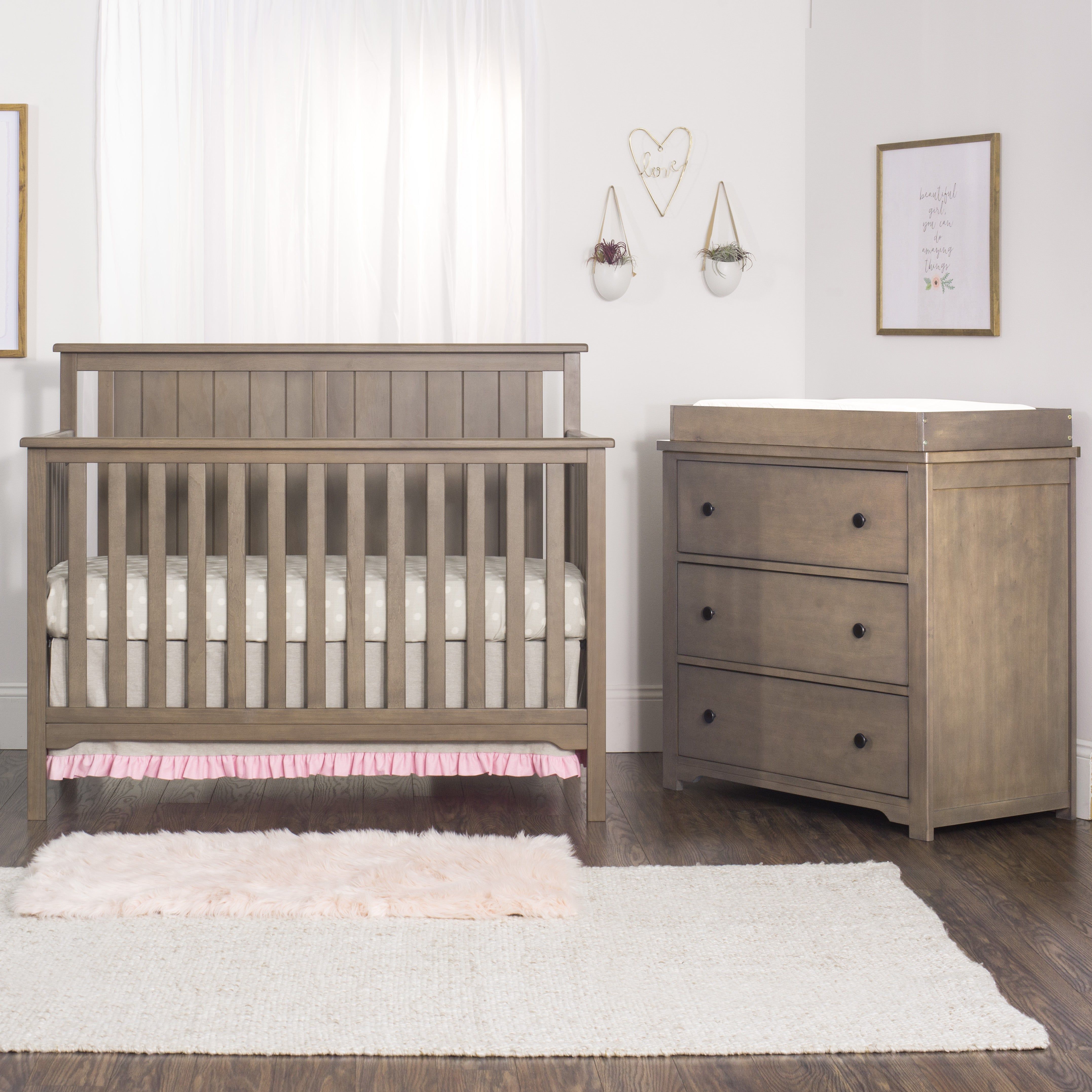 Harmony 3-Drawer Kids Dresser with Changing Table Topper