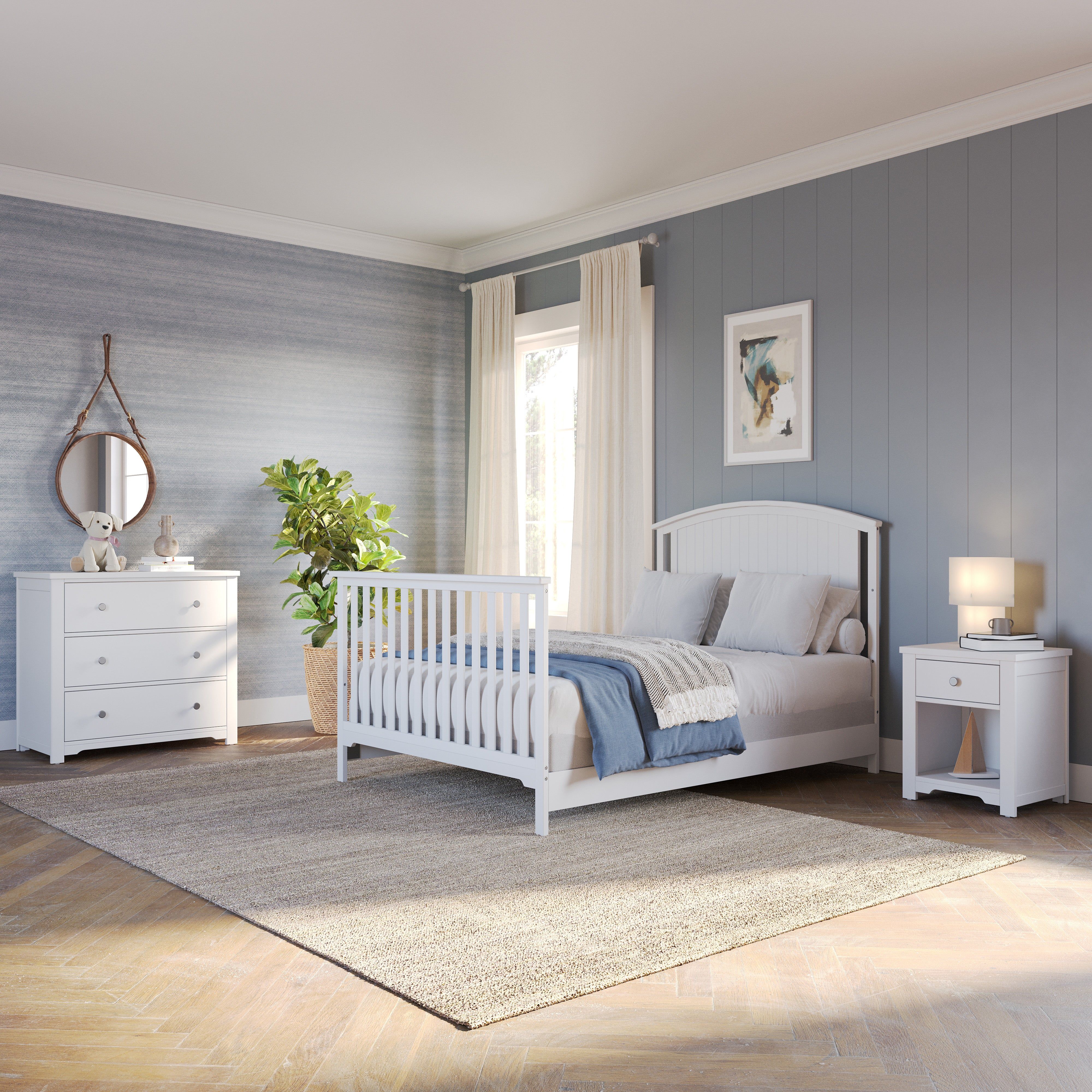 F06401 - Full-size Bed Rails, Matte White
