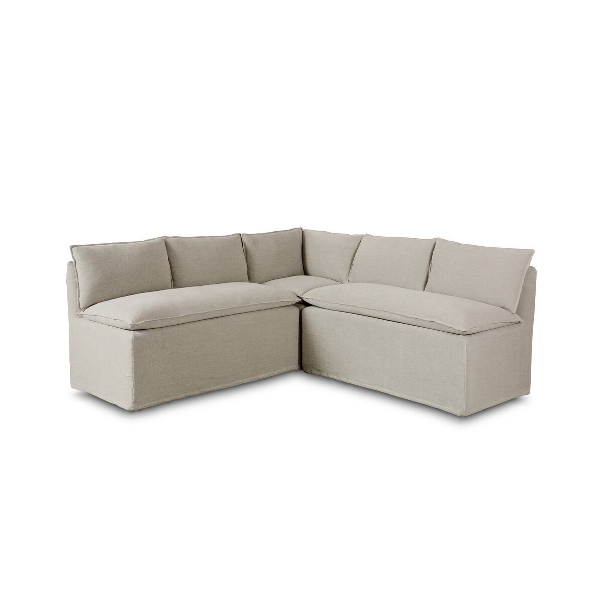 Andre Slipcover Dining Banquette L-shape