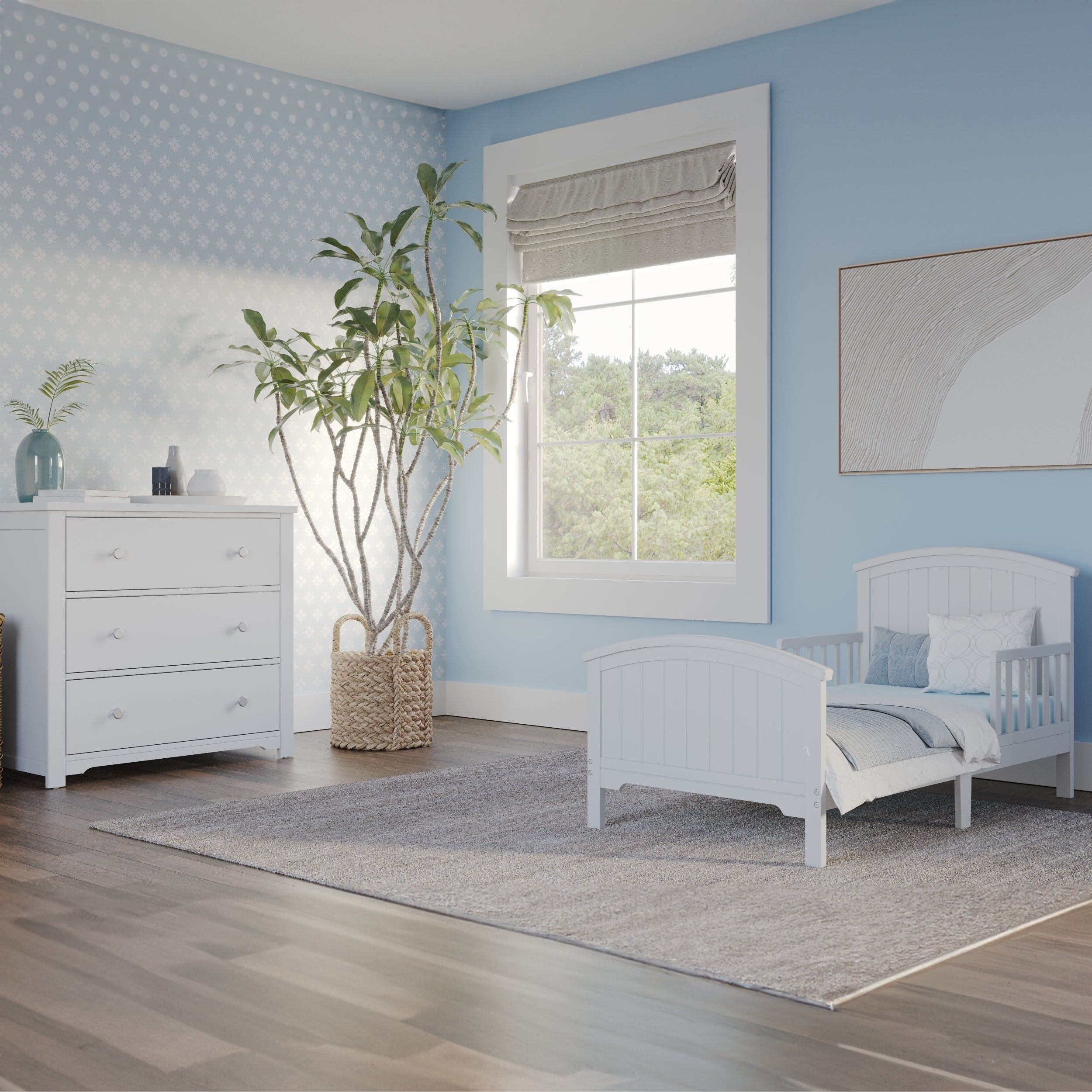 Hampton Toddler Bed, Matte White