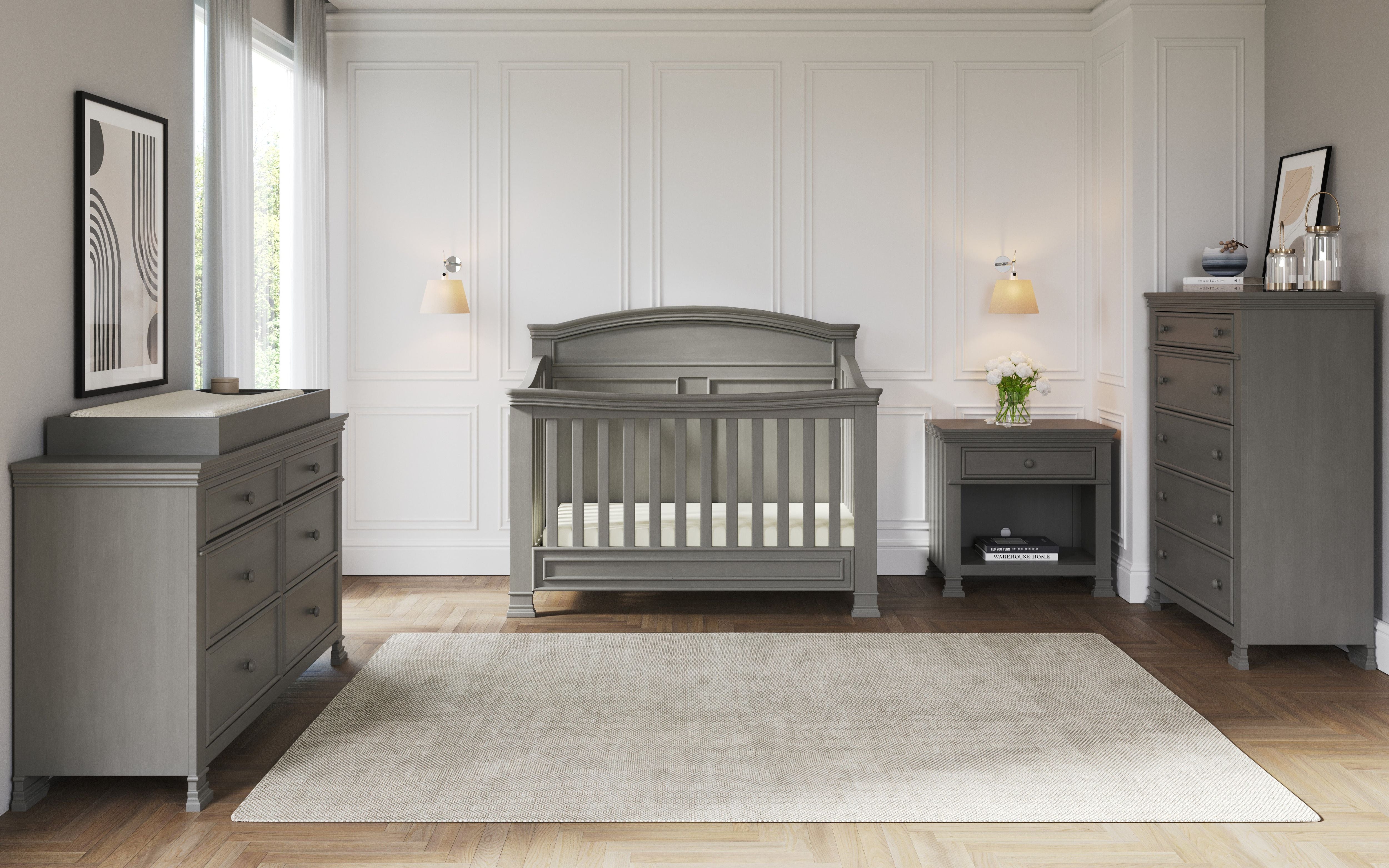 Westgate 4-in-1 Convertible Crib, Chelsea Grey