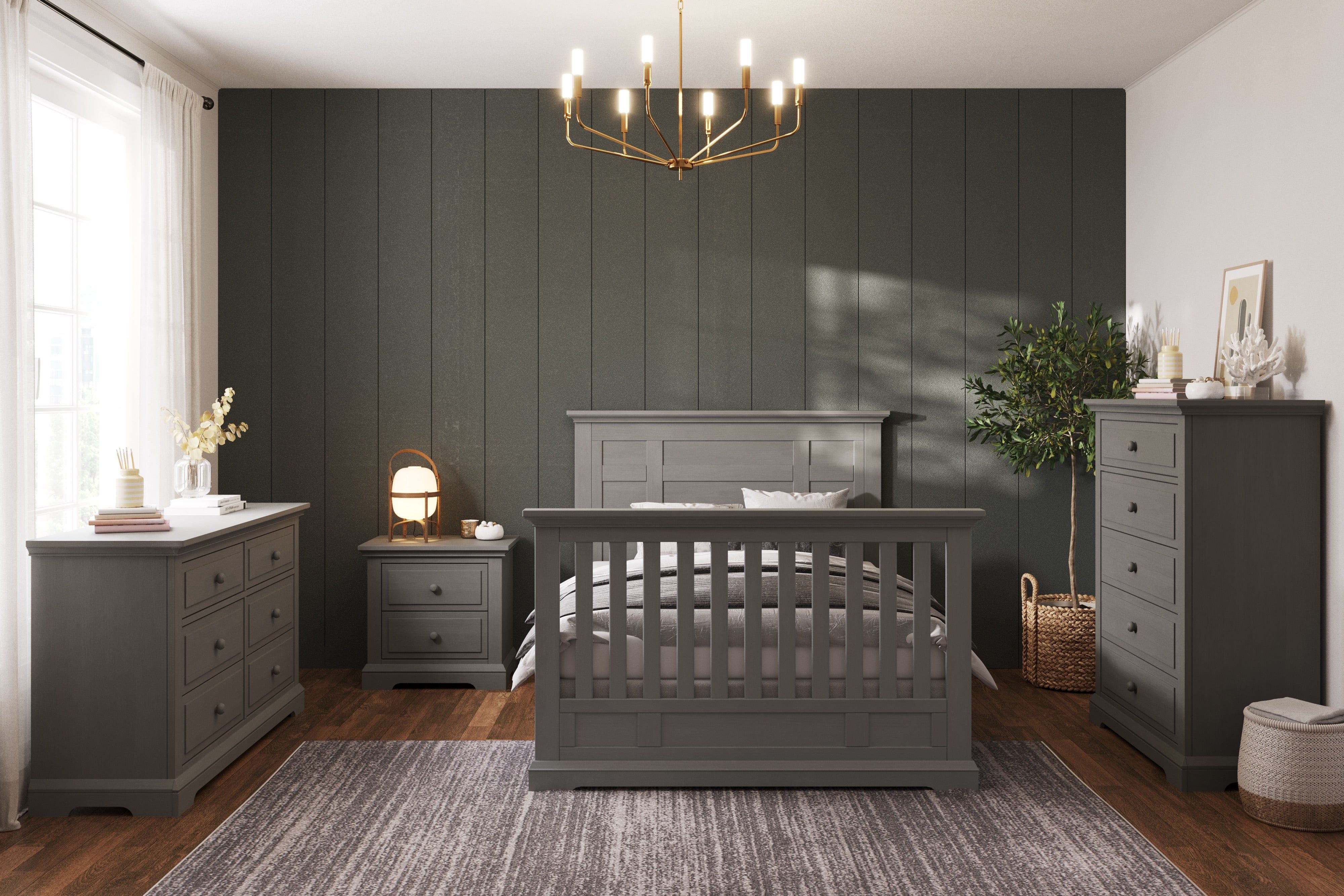Jordyn Nightstand, Ready-to-assemble, Lunar Gray