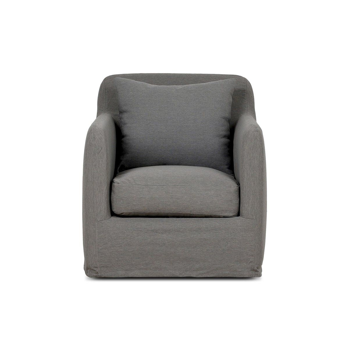 Dade Outdoor Slipcover Swivel Chair