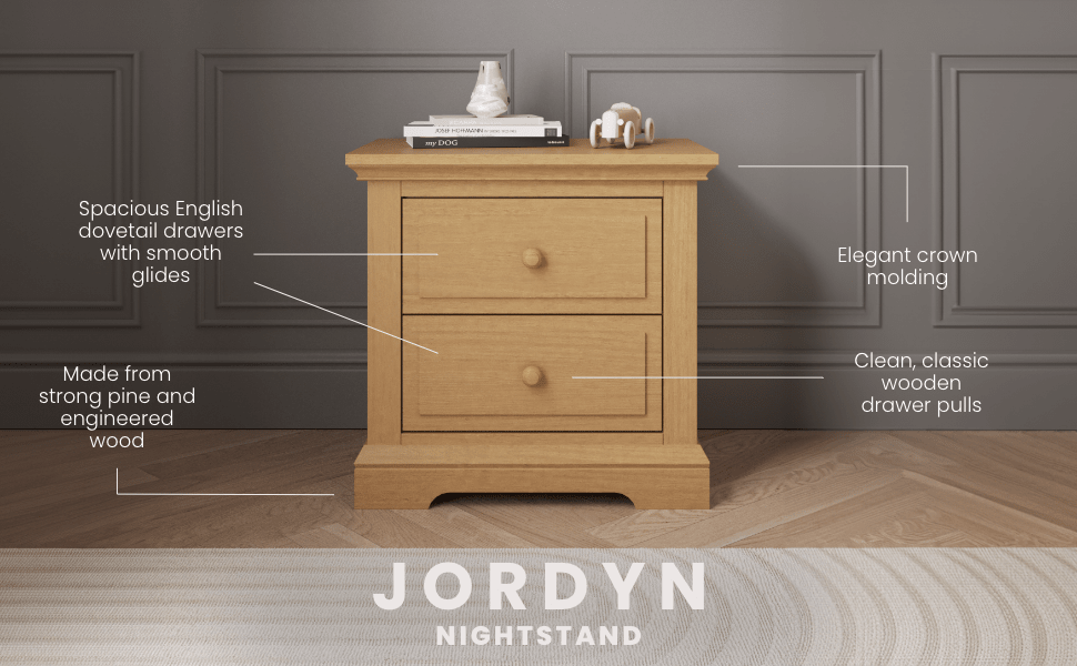 Jordyn Nightstand, Ready-to-assemble, Biscotti