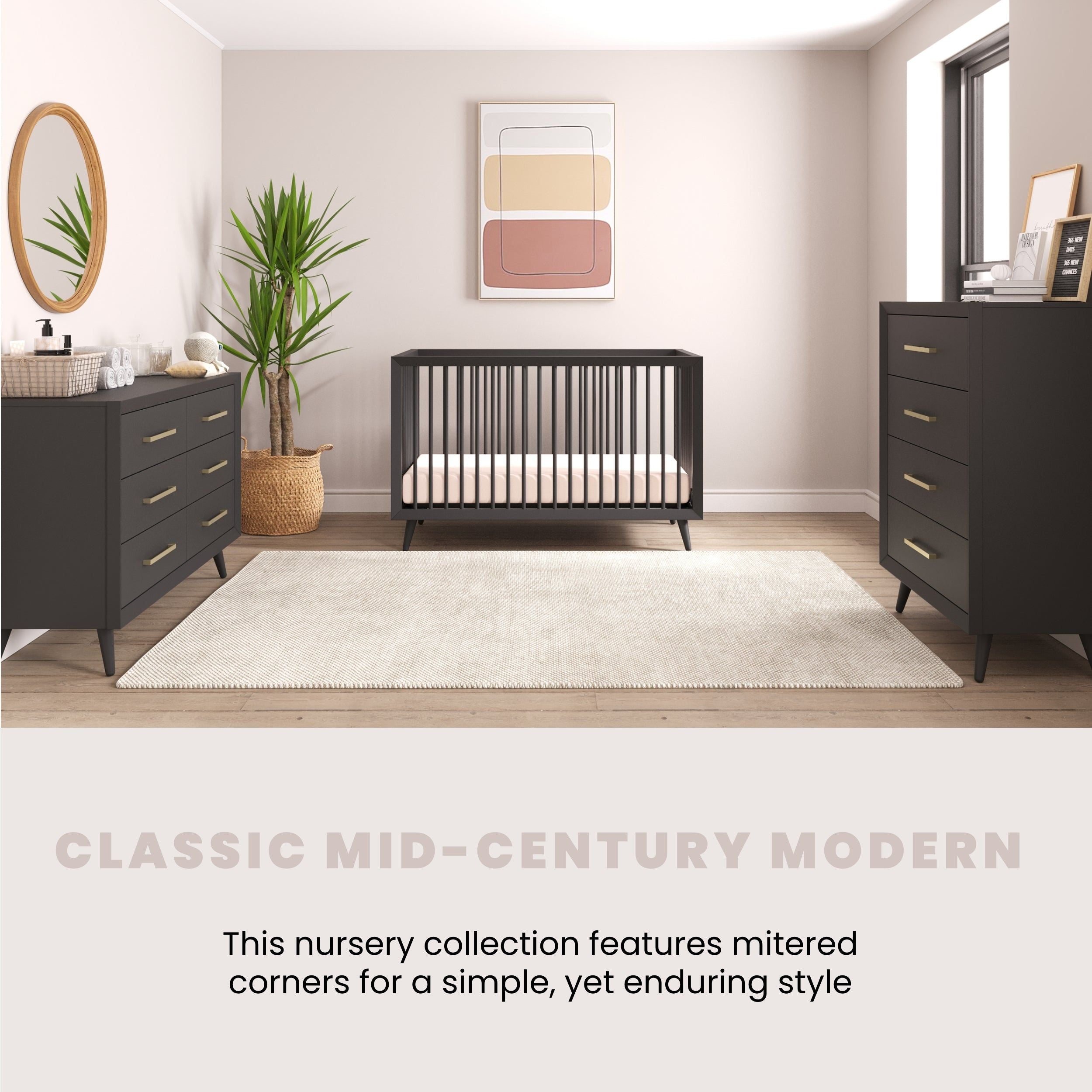Cranbrook 4-in-1 Convertible Crib, Ebony