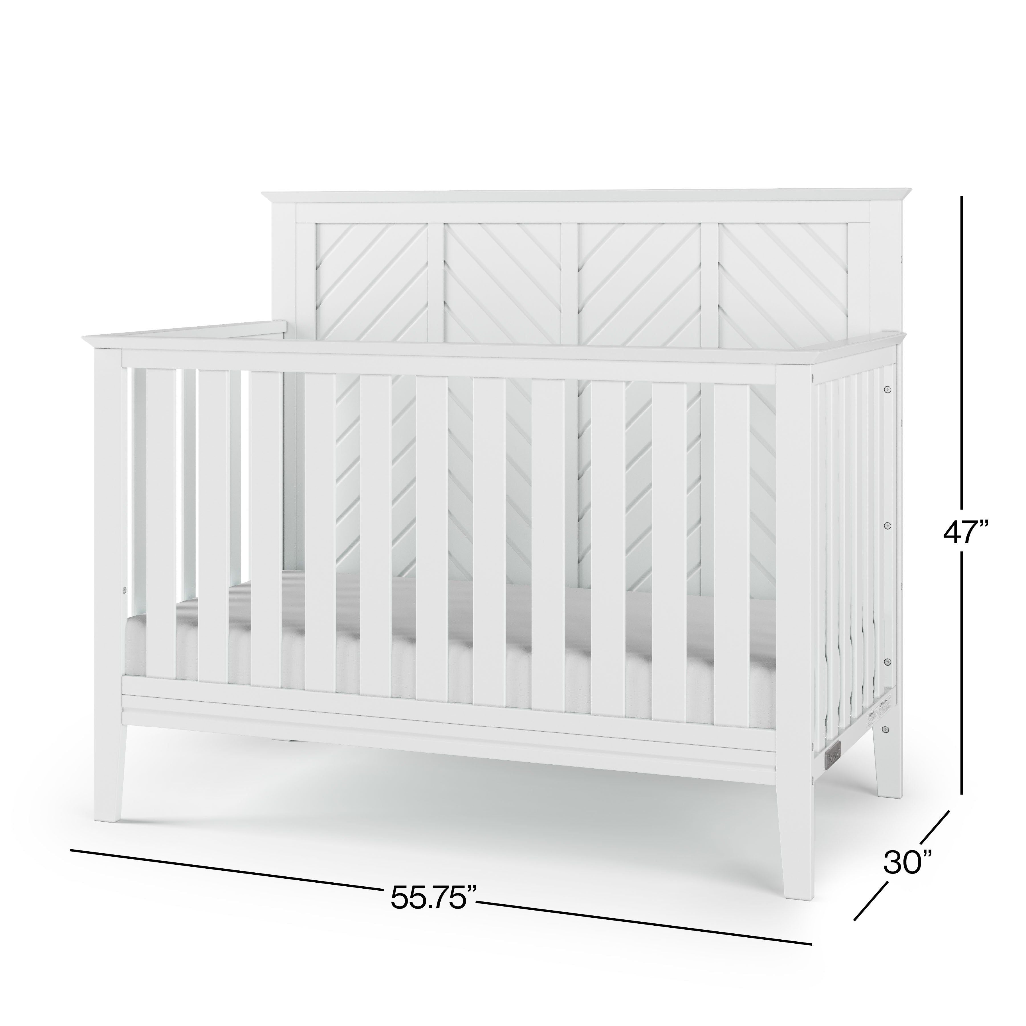 Atwood 4-in-1 Convertible Crib, Matte White