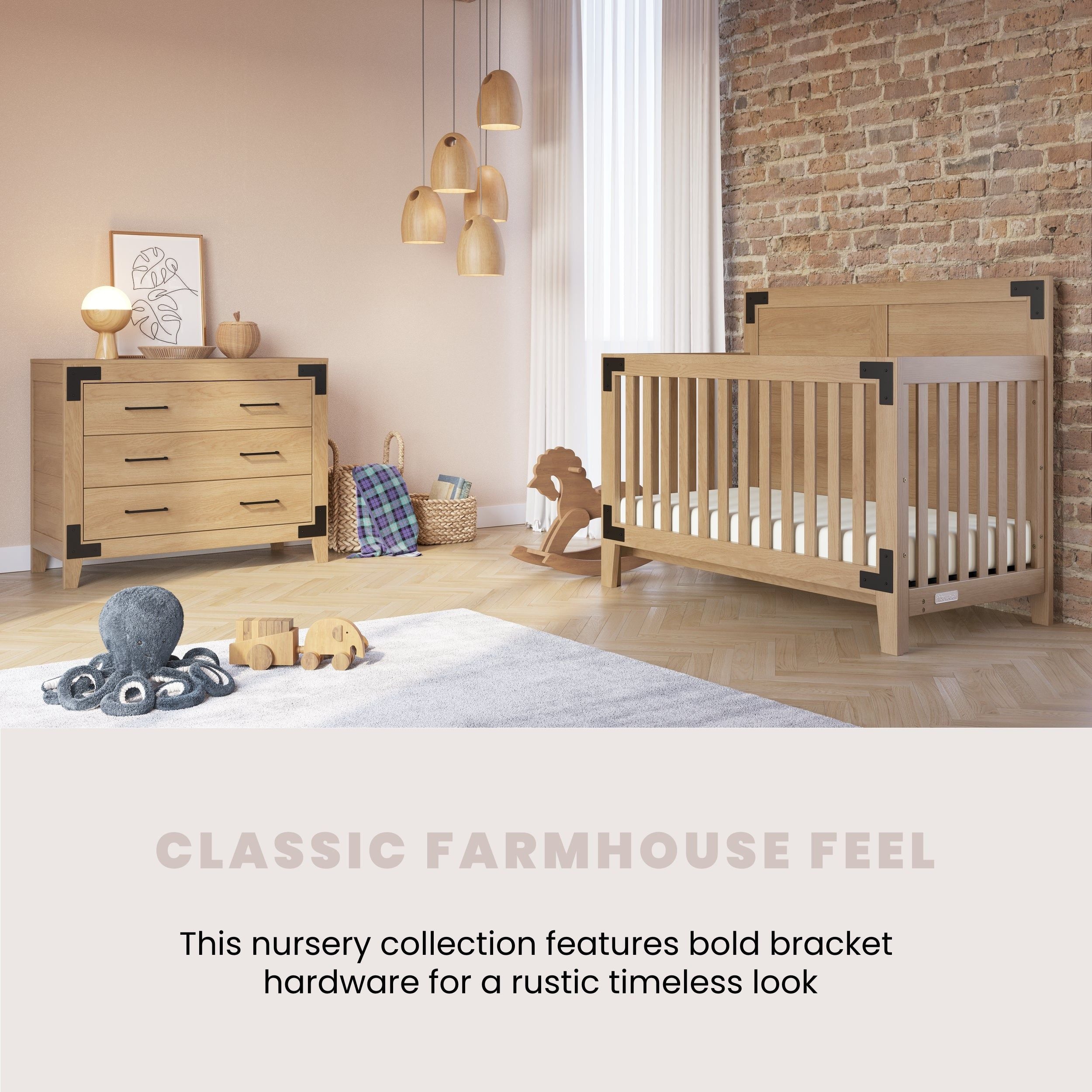 Lucas 4-in-1 Convertible Crib, Nutmeg
