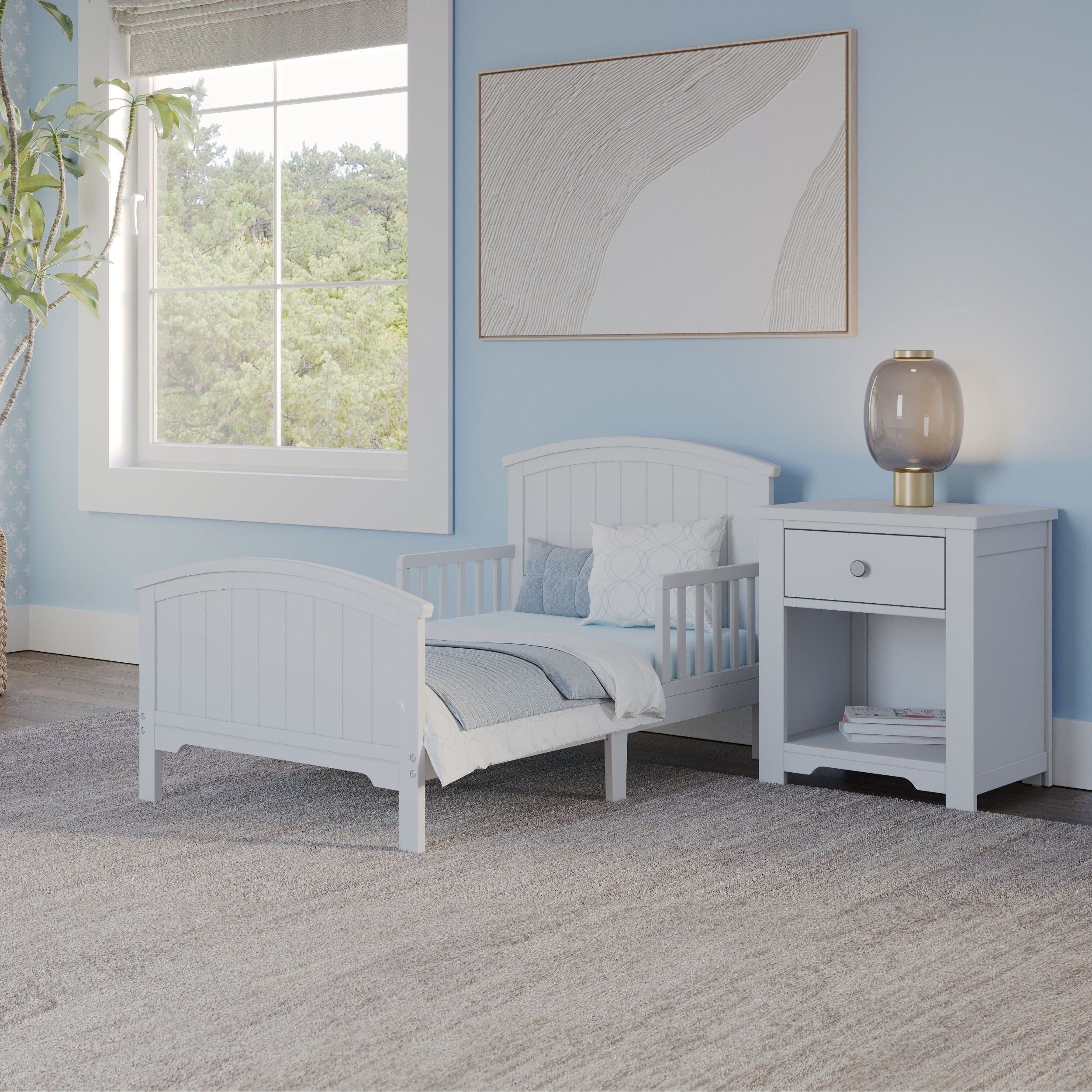 Hampton Toddler Bed, Matte White