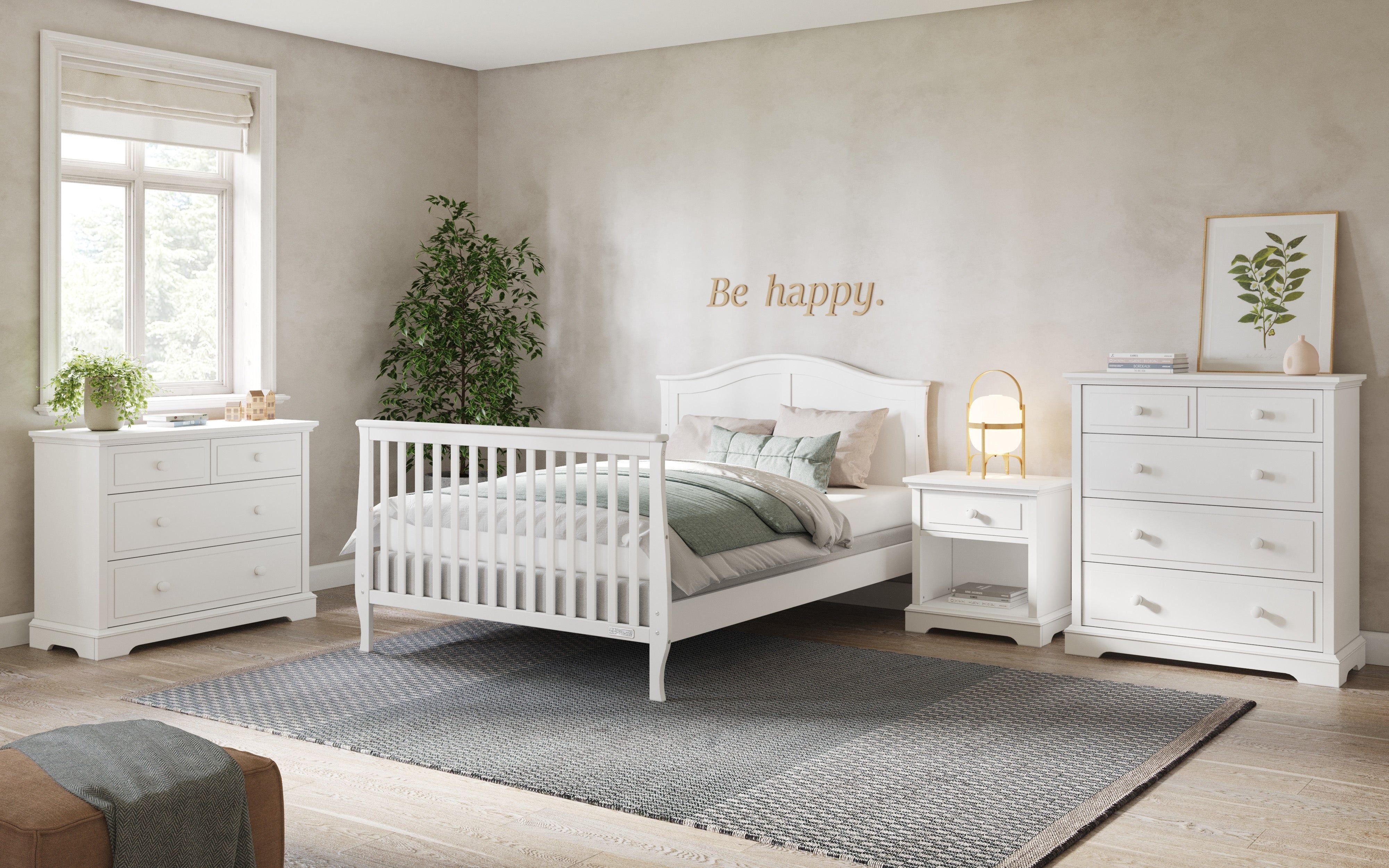 Camden 4-in-1 Convertible Crib, Matte White