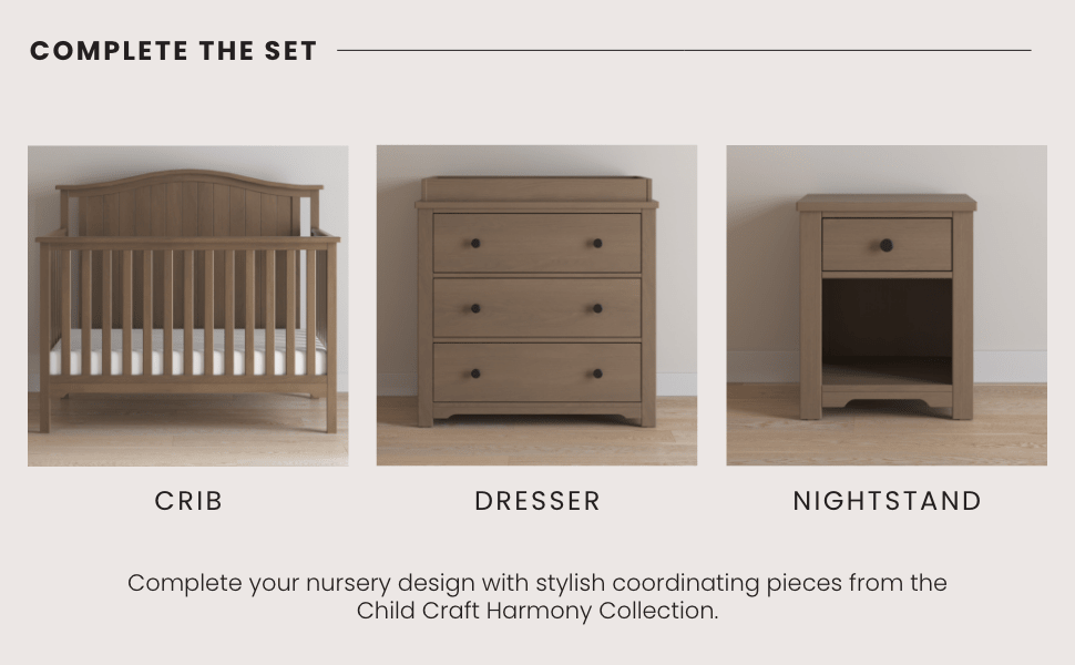 Hampton Arch Top 4-in-1 Convertible Crib in Dusty Heather