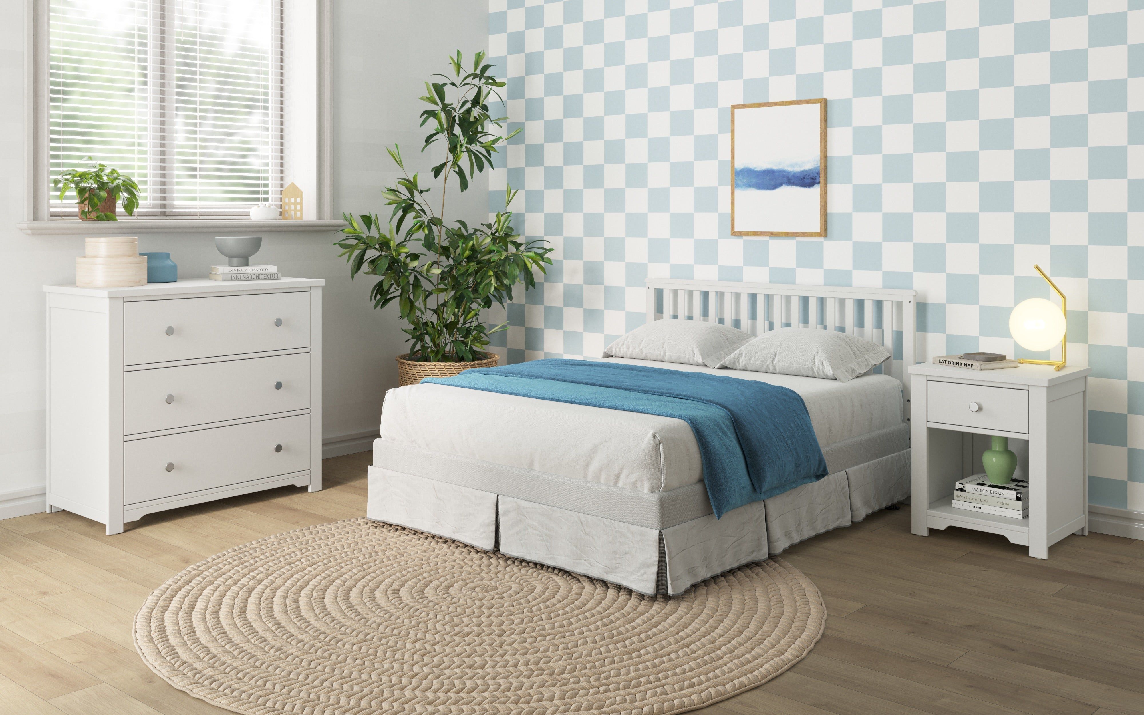Harmony 3-Drawer Dresser With Changing Table Topper Matte White