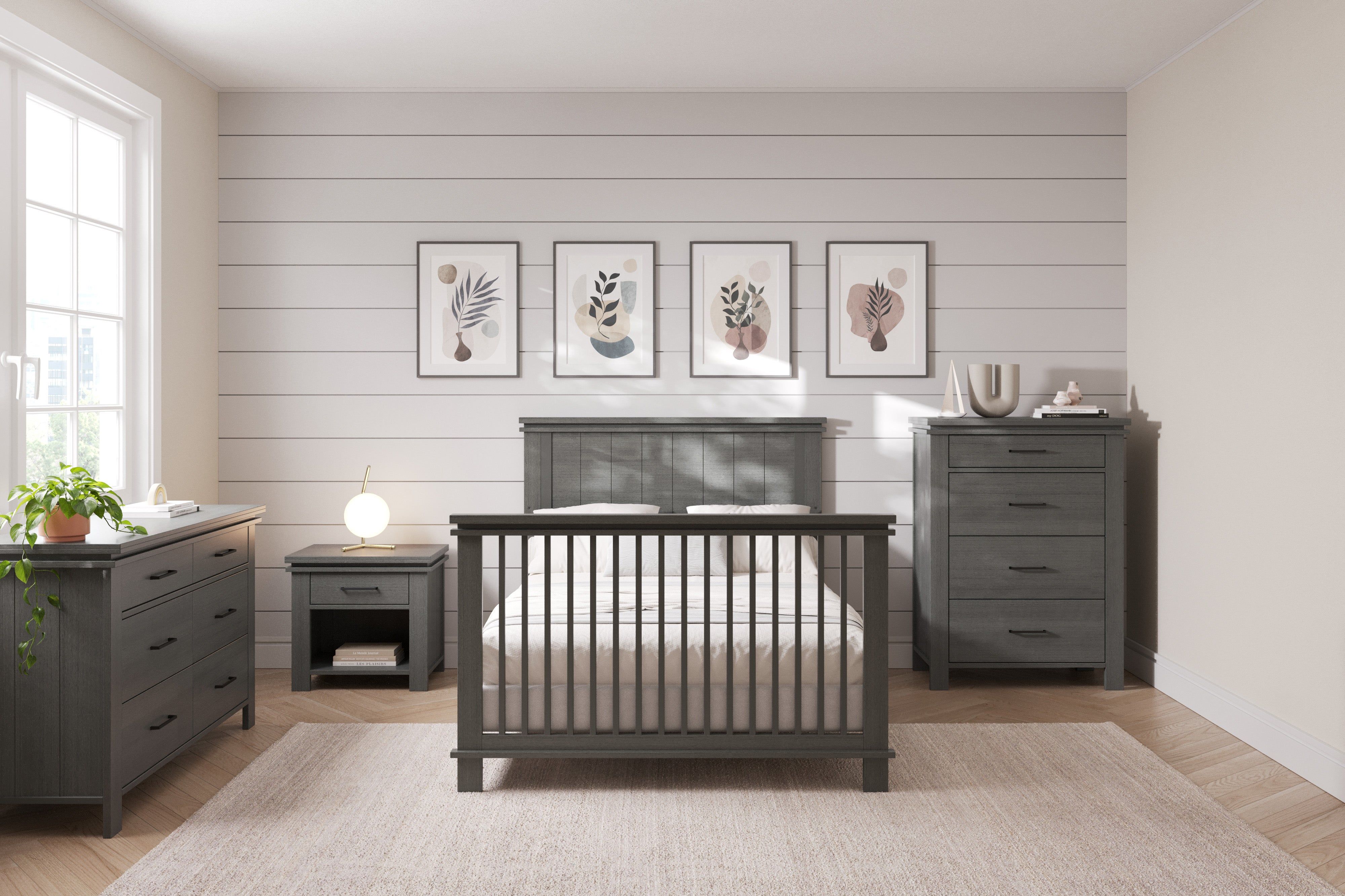 Denman Double Dresser, Midnight Gray