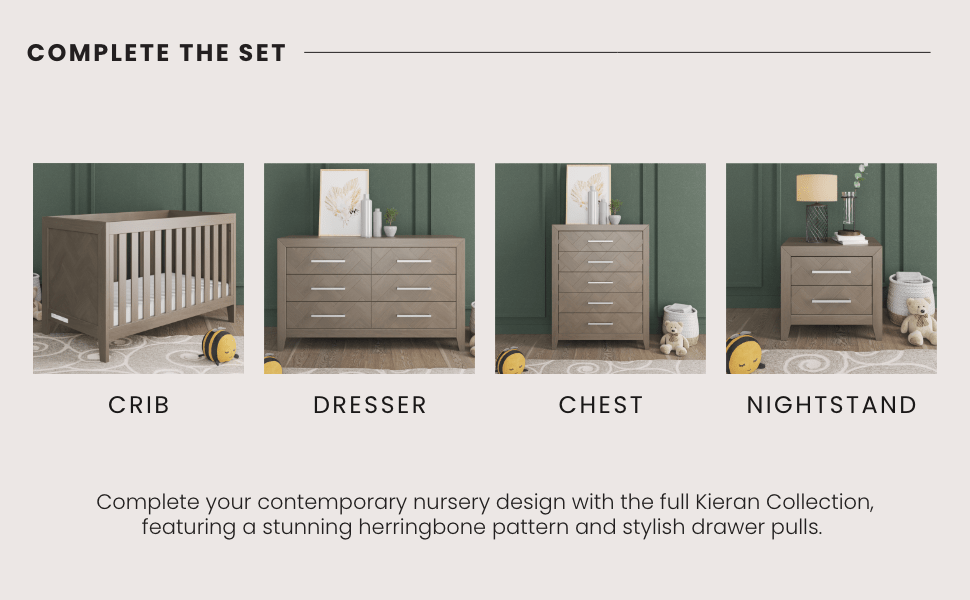 Kieran 6-Drawer Double Dresser, Crescent Gray