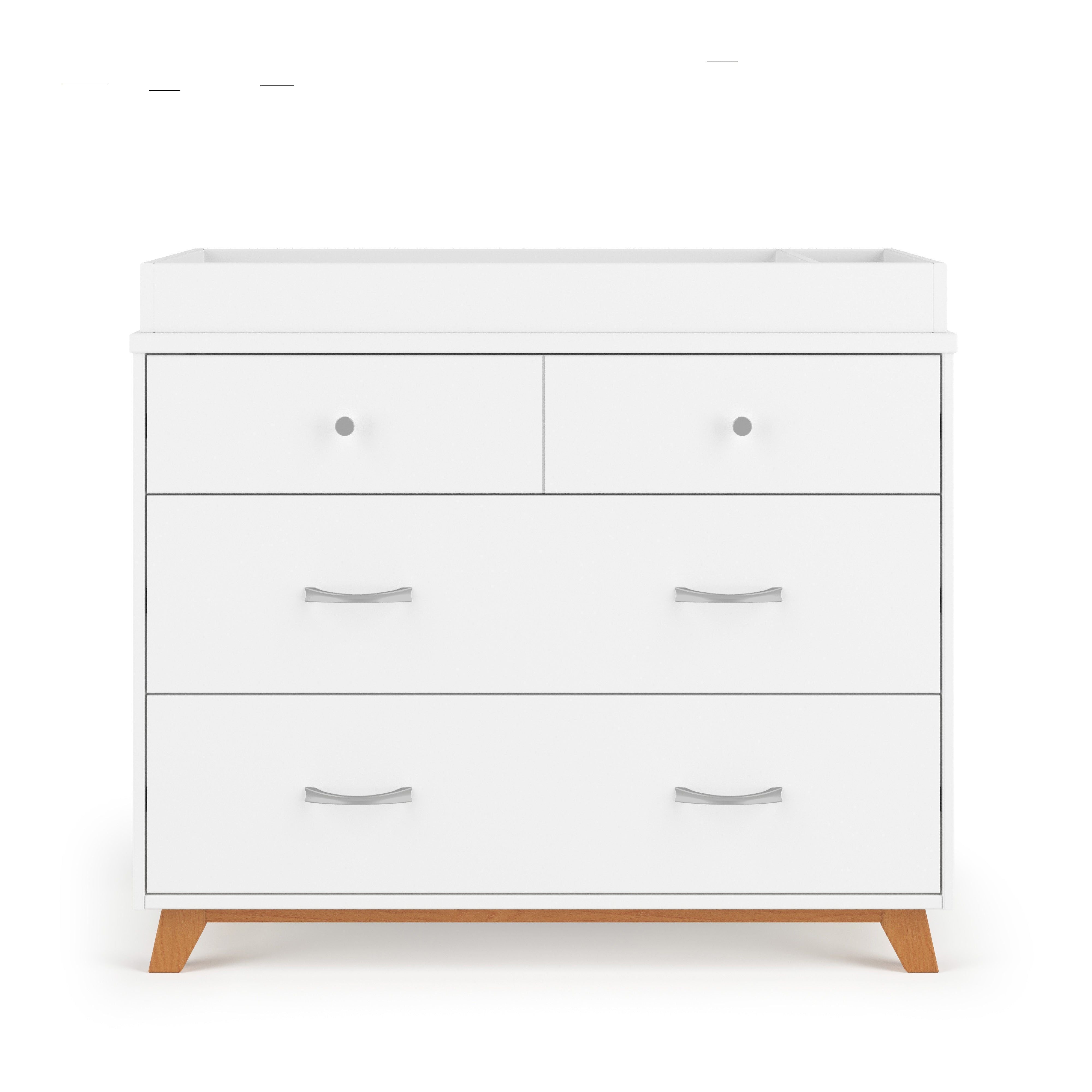Soho 3-Drawer Dresser, White/Natural