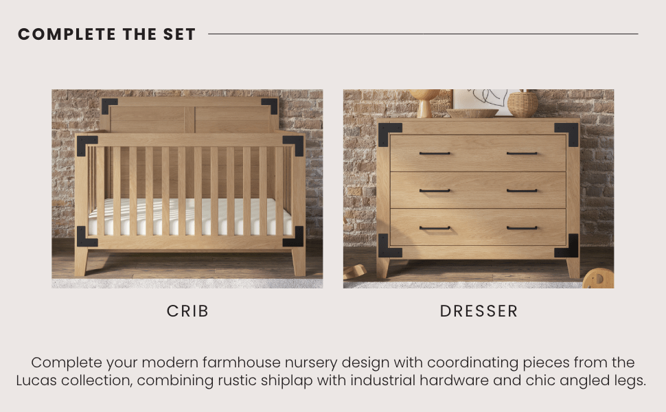 Lucas 4-in-1 Convertible Crib, Nutmeg