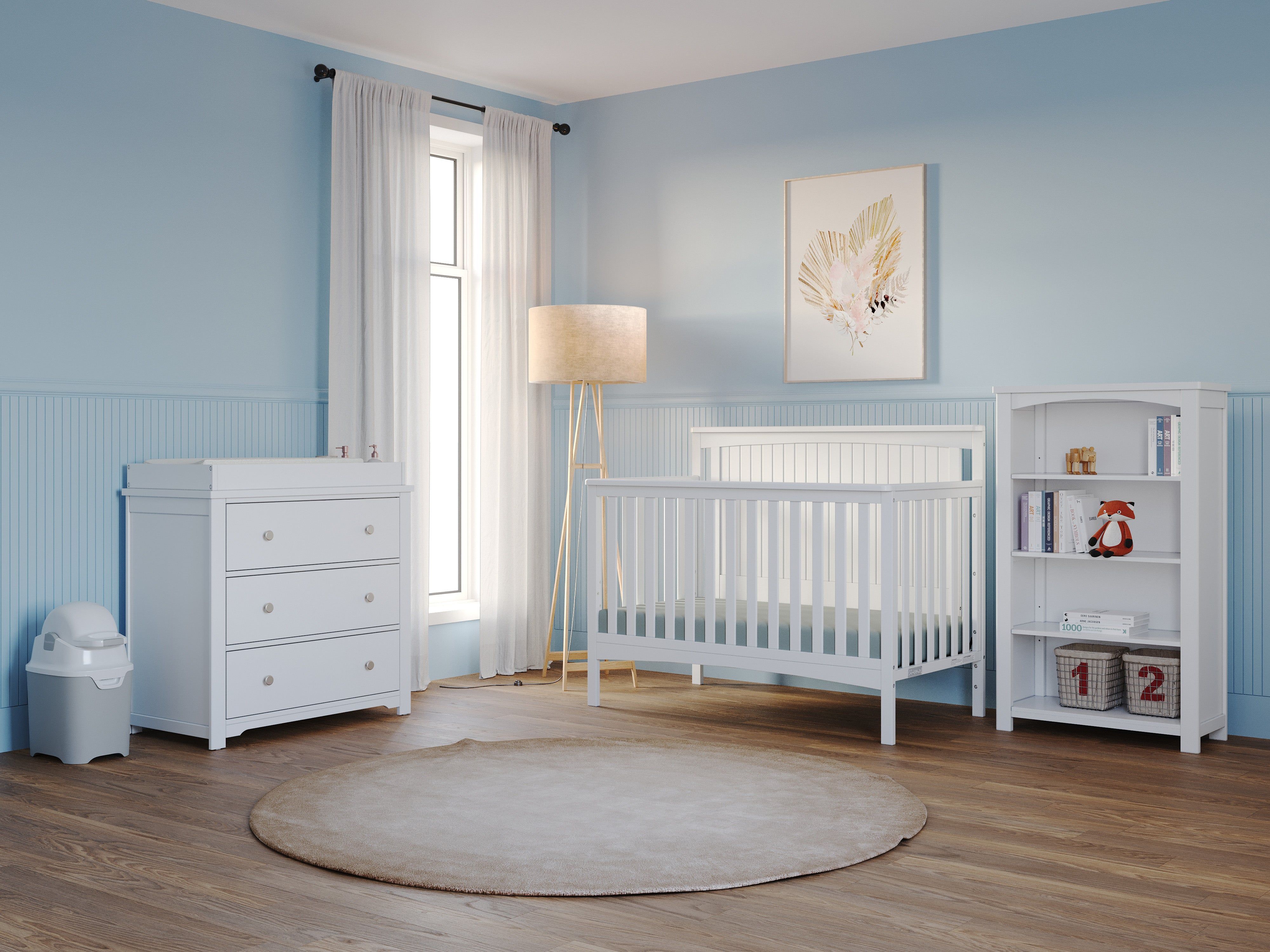 Scout 4-in-1 Convertible Crib, Matte White