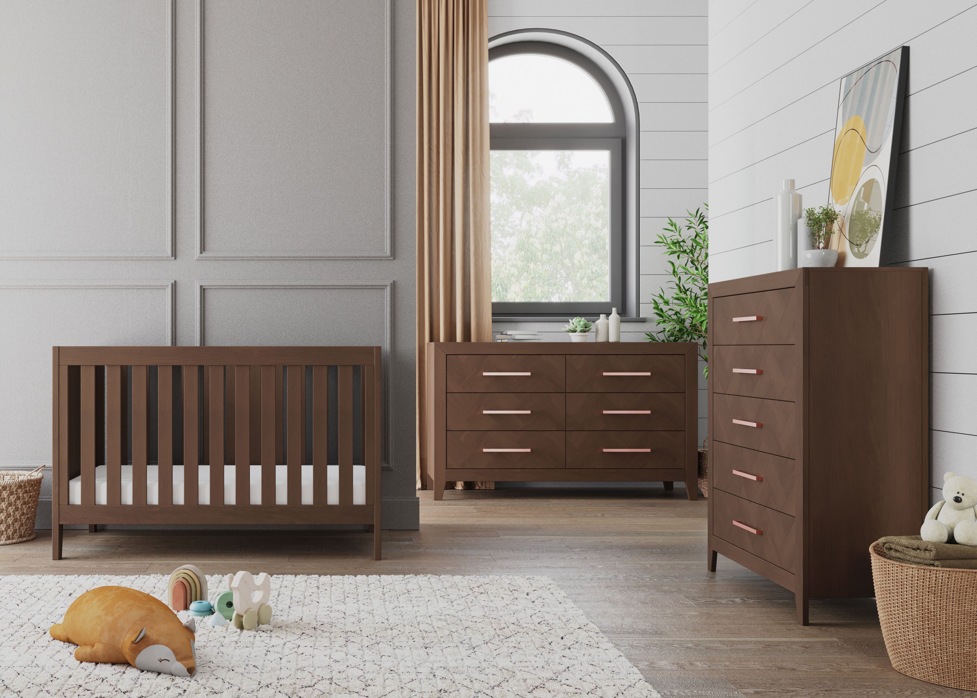 Kieran 5-Drawer Chest, Toasted Chestnut