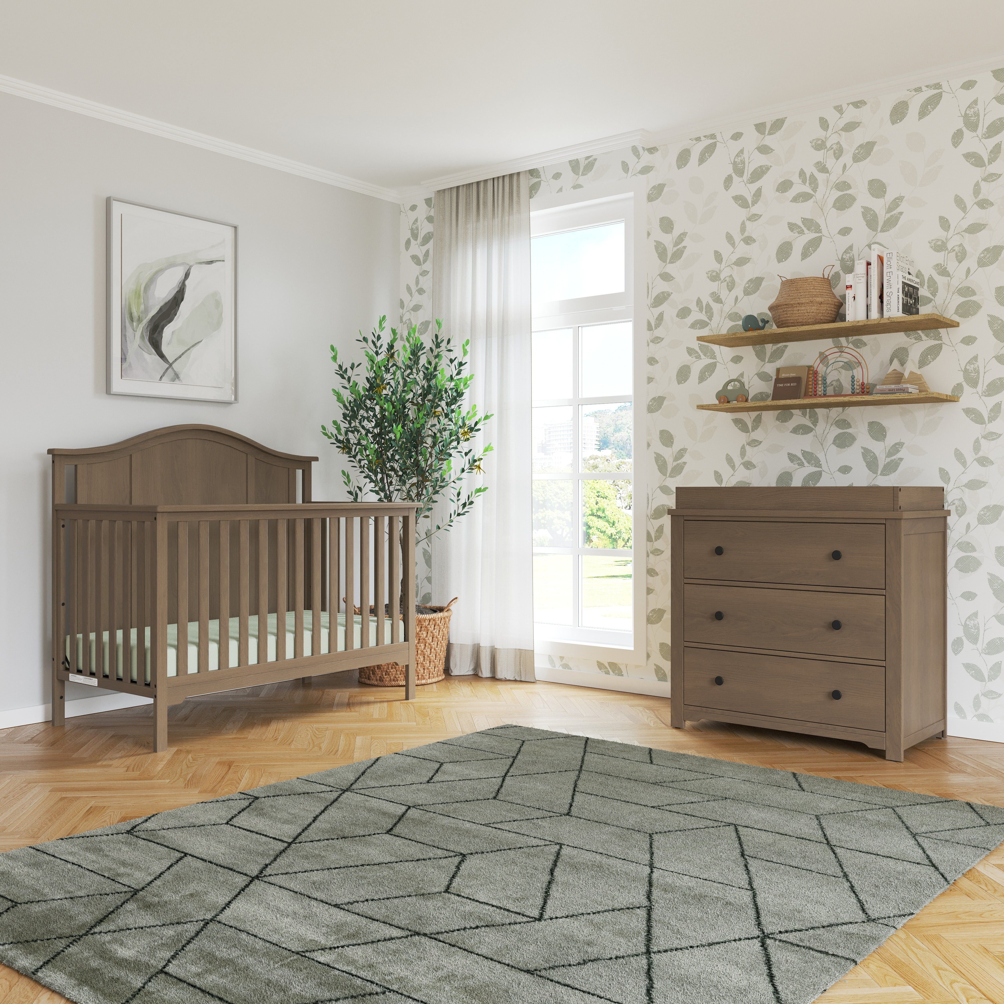Harmony 3-Drawer Kids Dresser with Changing Table Topper