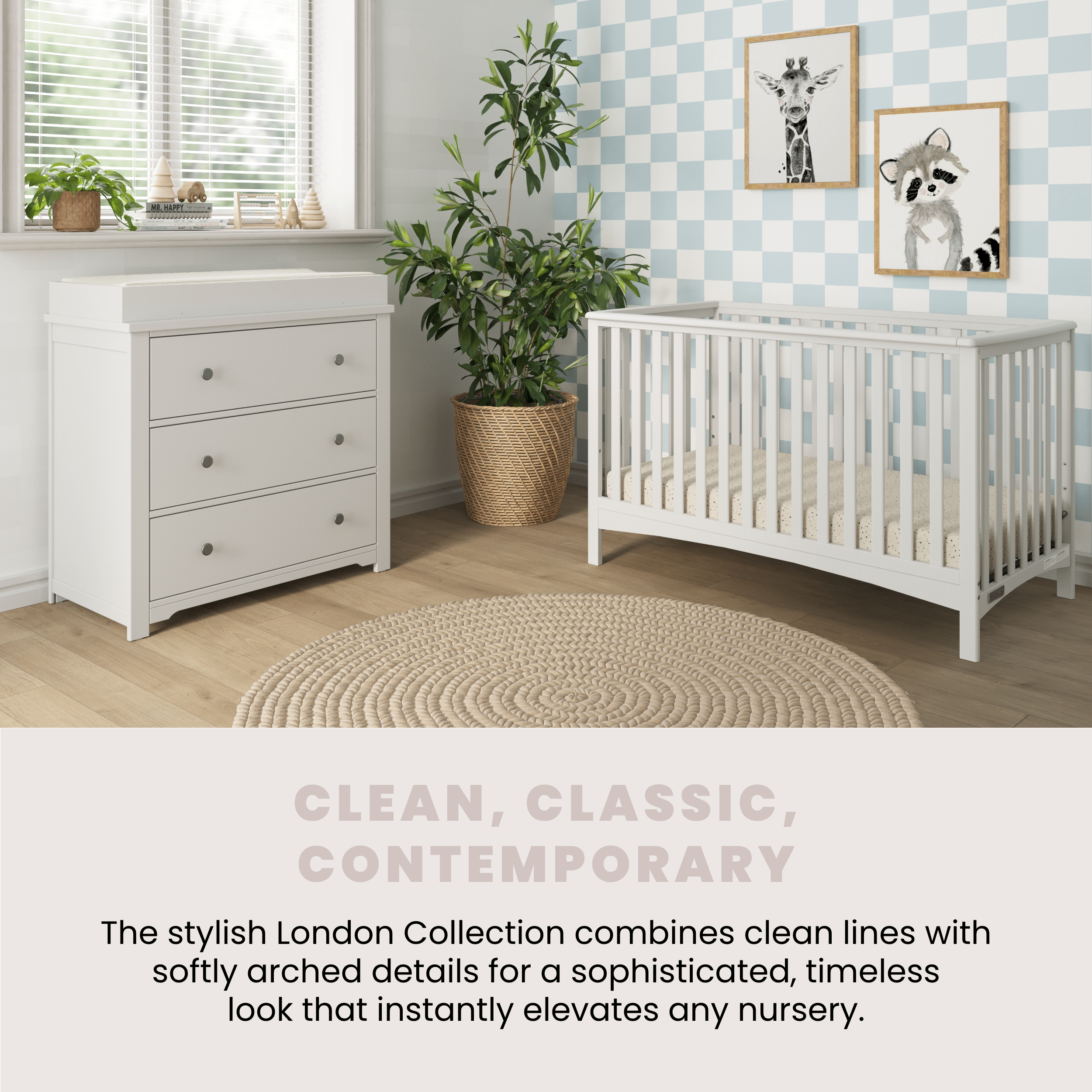 Harmony 3-Drawer Dresser With Changing Table Topper Matte White