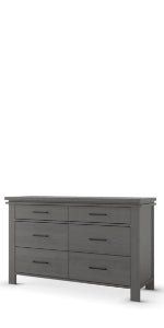 Denman Double Dresser, Midnight Gray