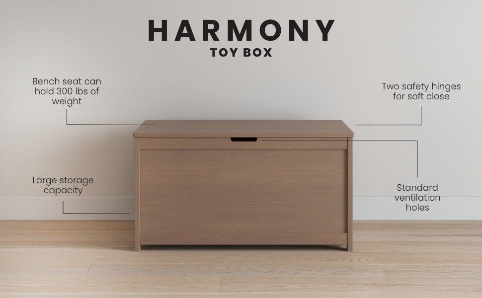 Harmony 33" Kids Toy Box, Dusty Heather