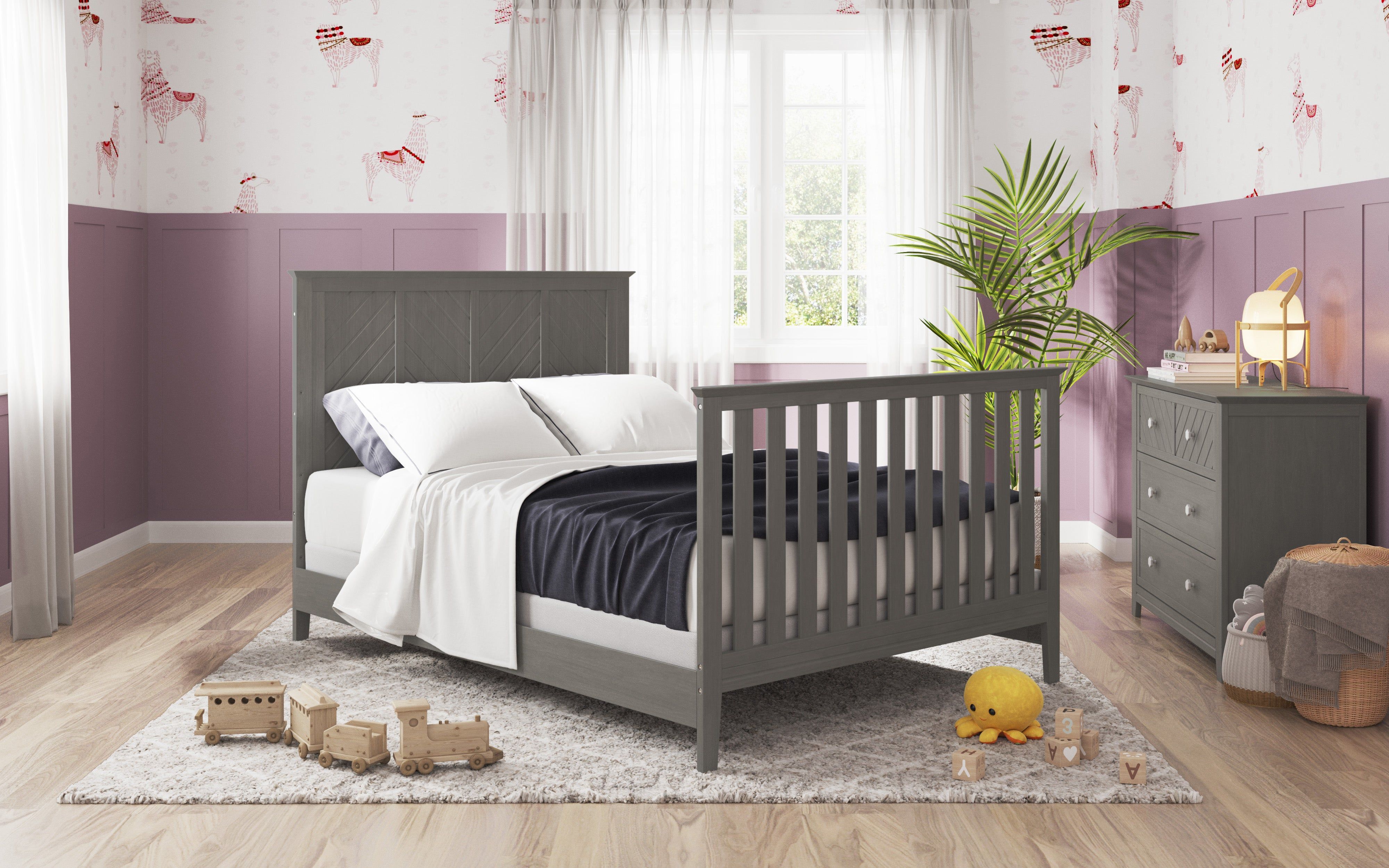 Atwood 4-in-1 Convertible Crib, Lunar Gray