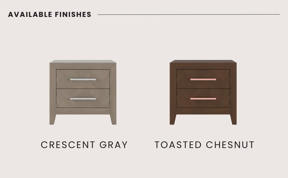 Kieran Nightstand, Crescent Gray