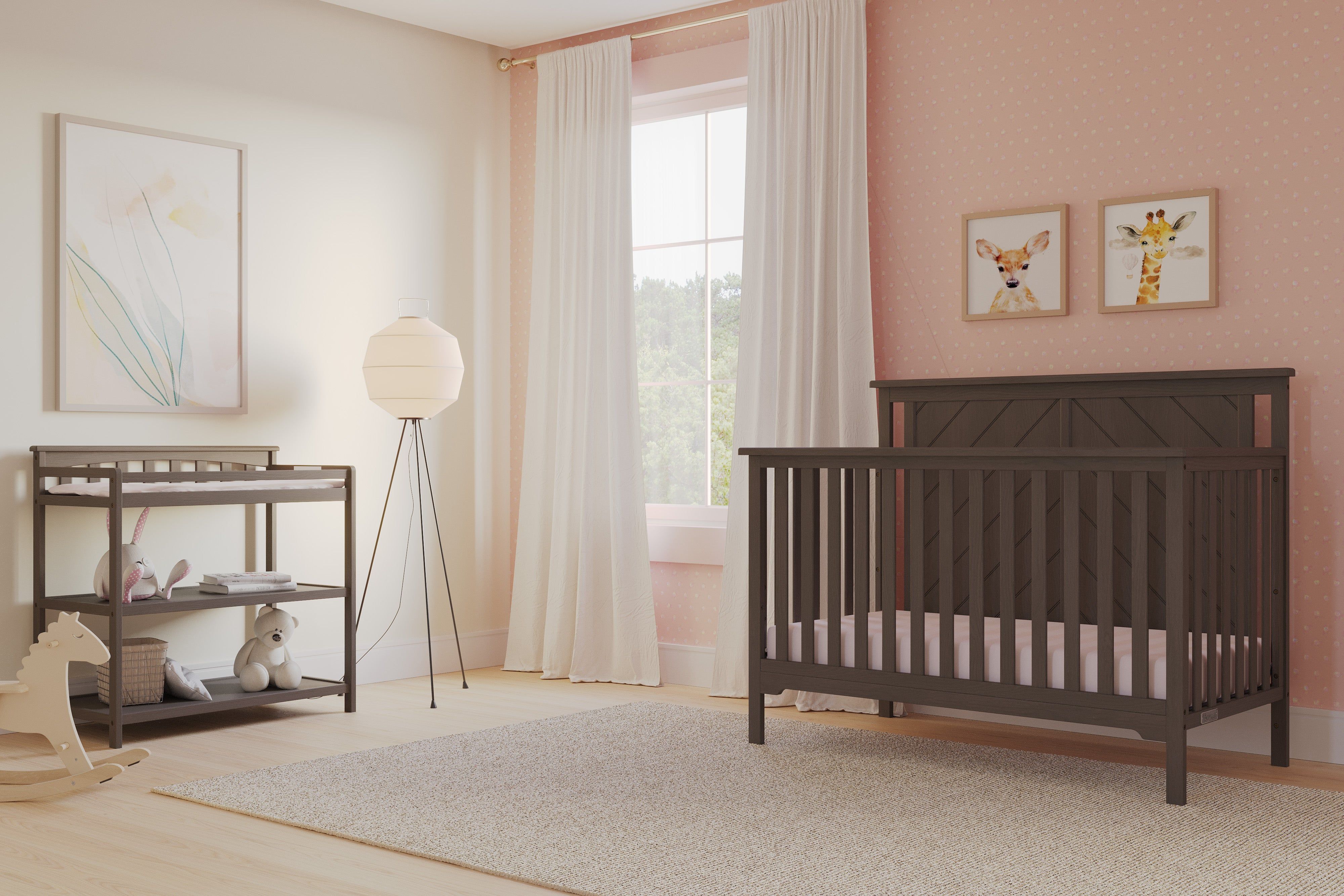 Flat Top Baby Changing Table, Dapper Gray