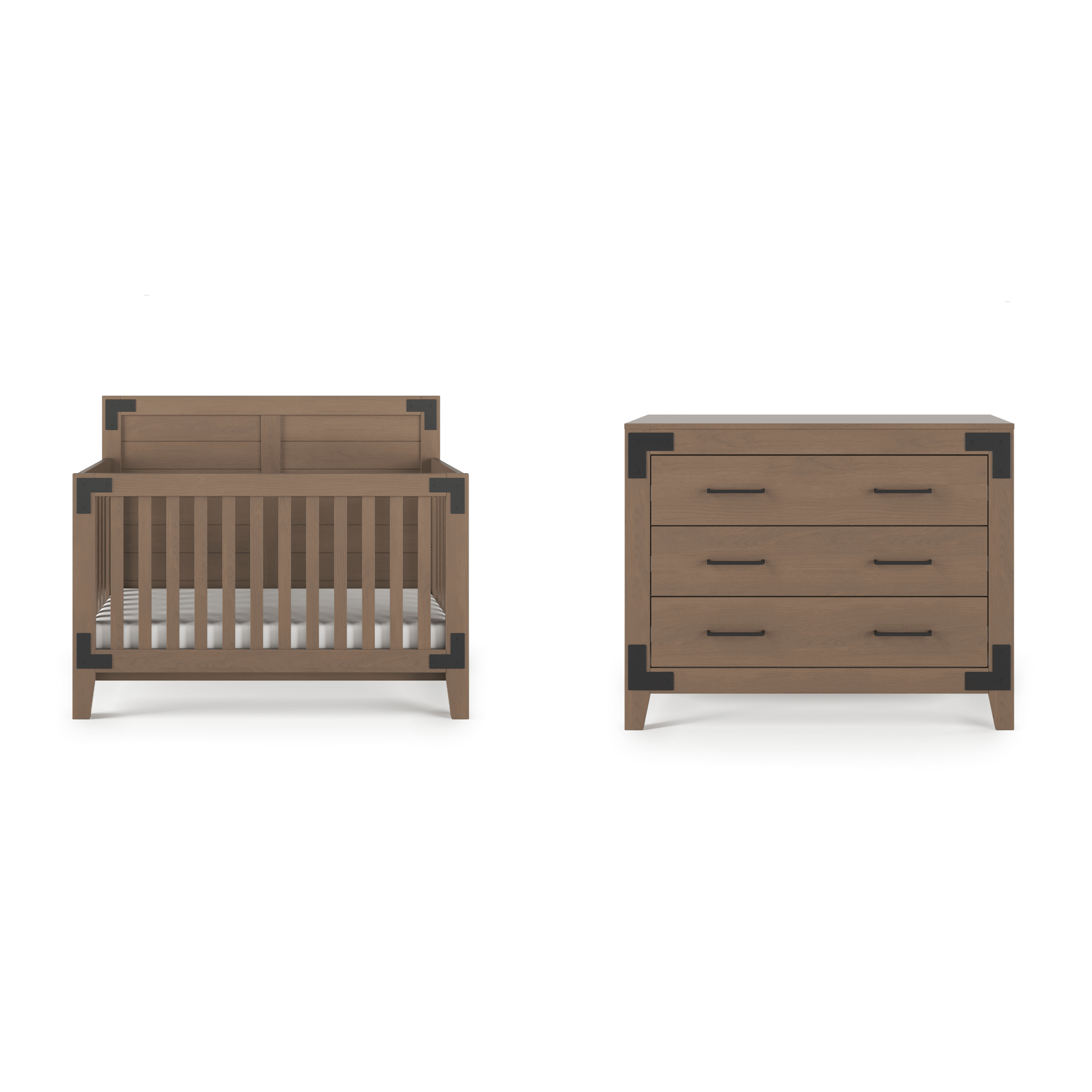 Lucas 4-in-1 Convertible Crib, Dusty Heather
