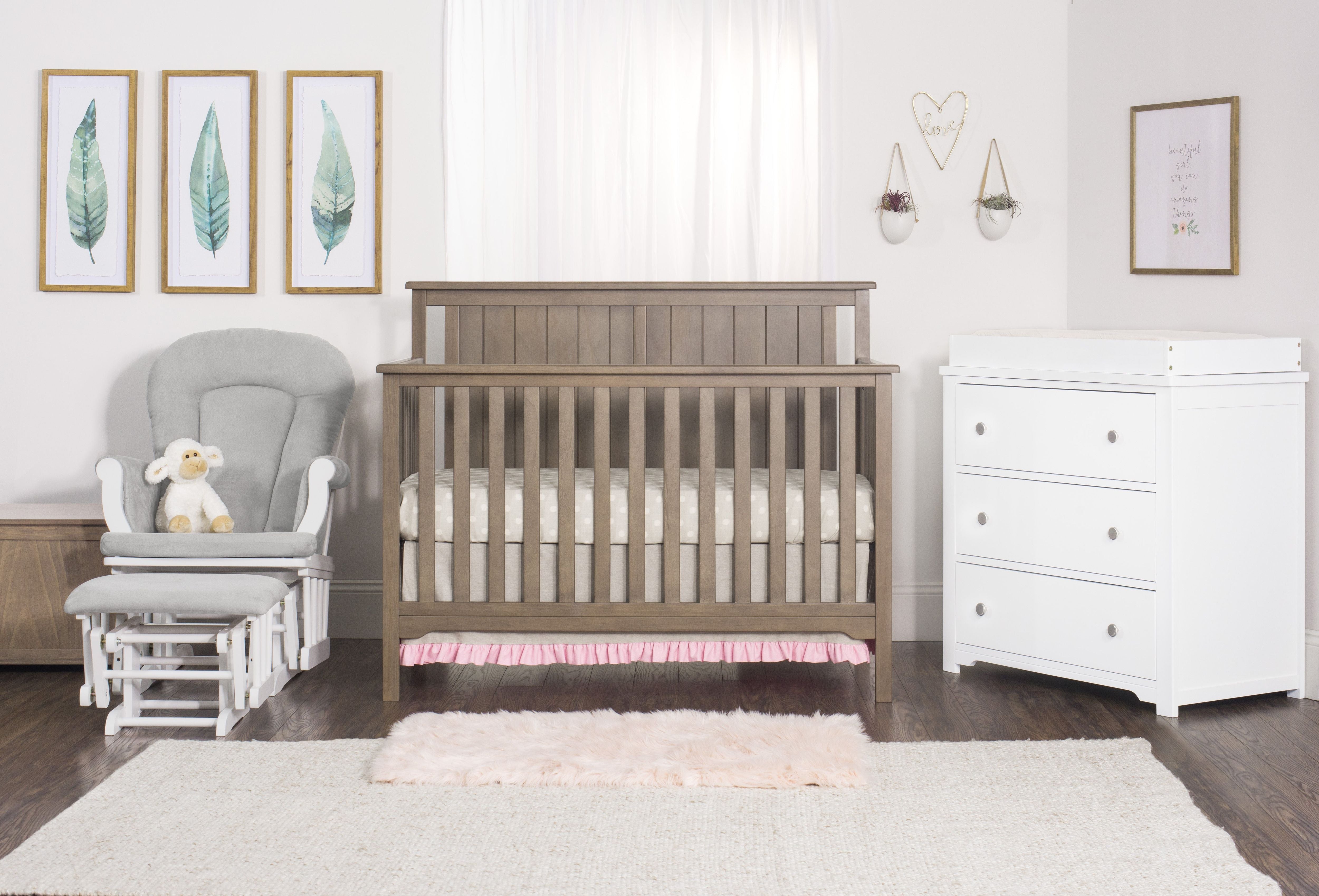 Harmony 3-Drawer Kids Dresser with Changing Table Topper
