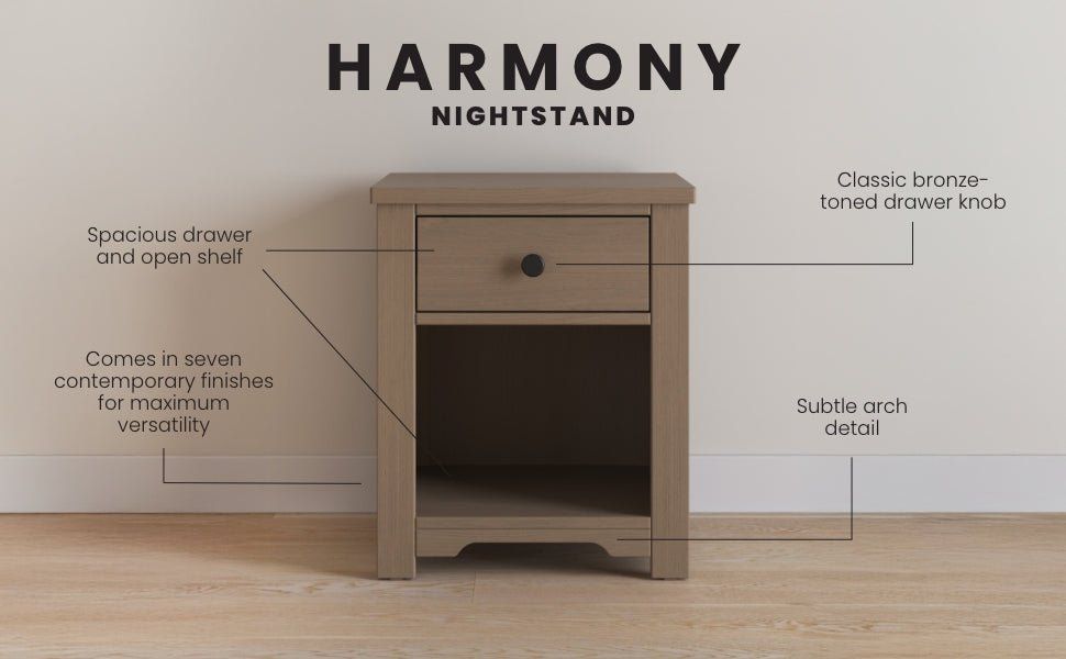 Harmony Nightstand, Dusty Heather