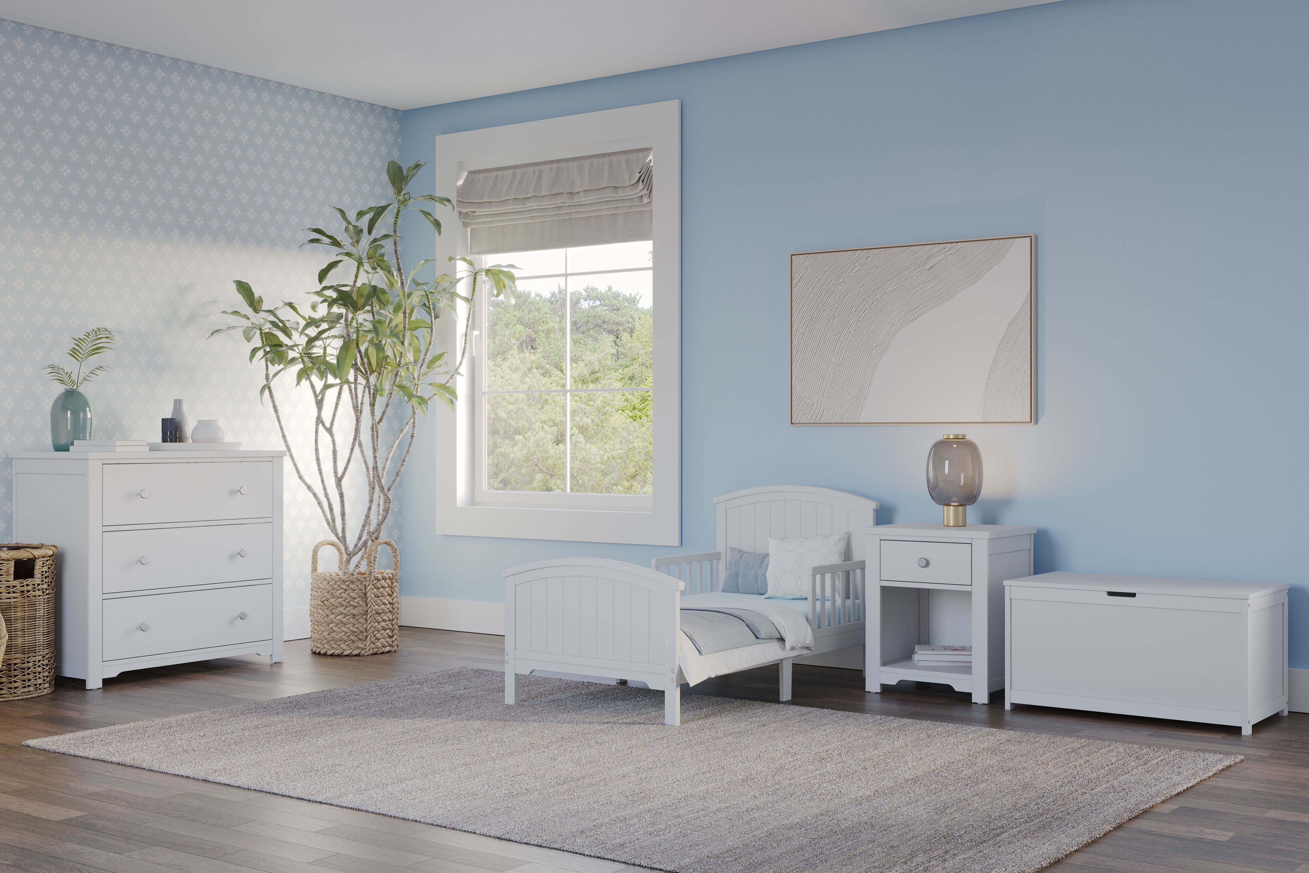 Hampton Toddler Bed, Matte White