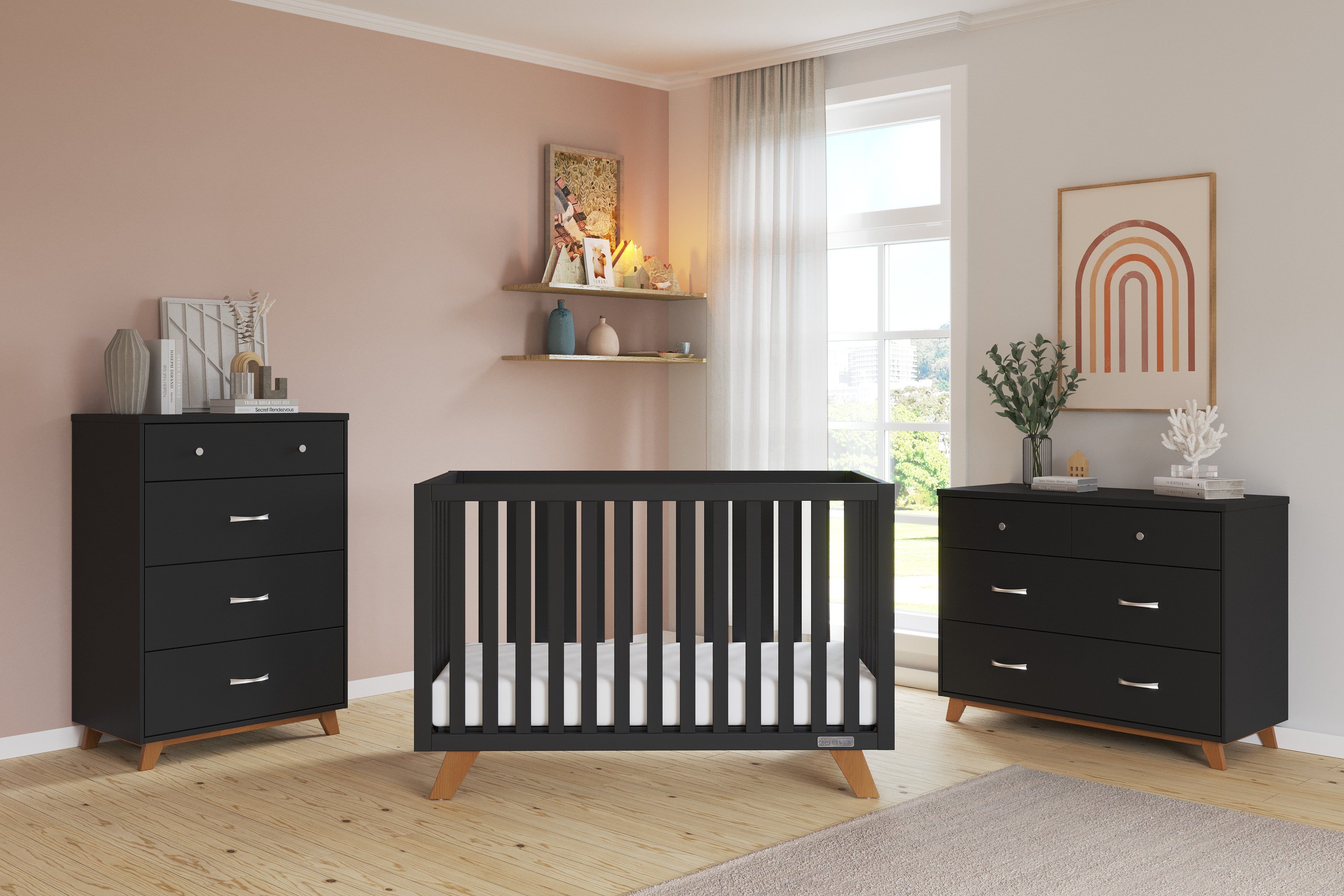 Soho 3-Drawer Dresser, Ebony