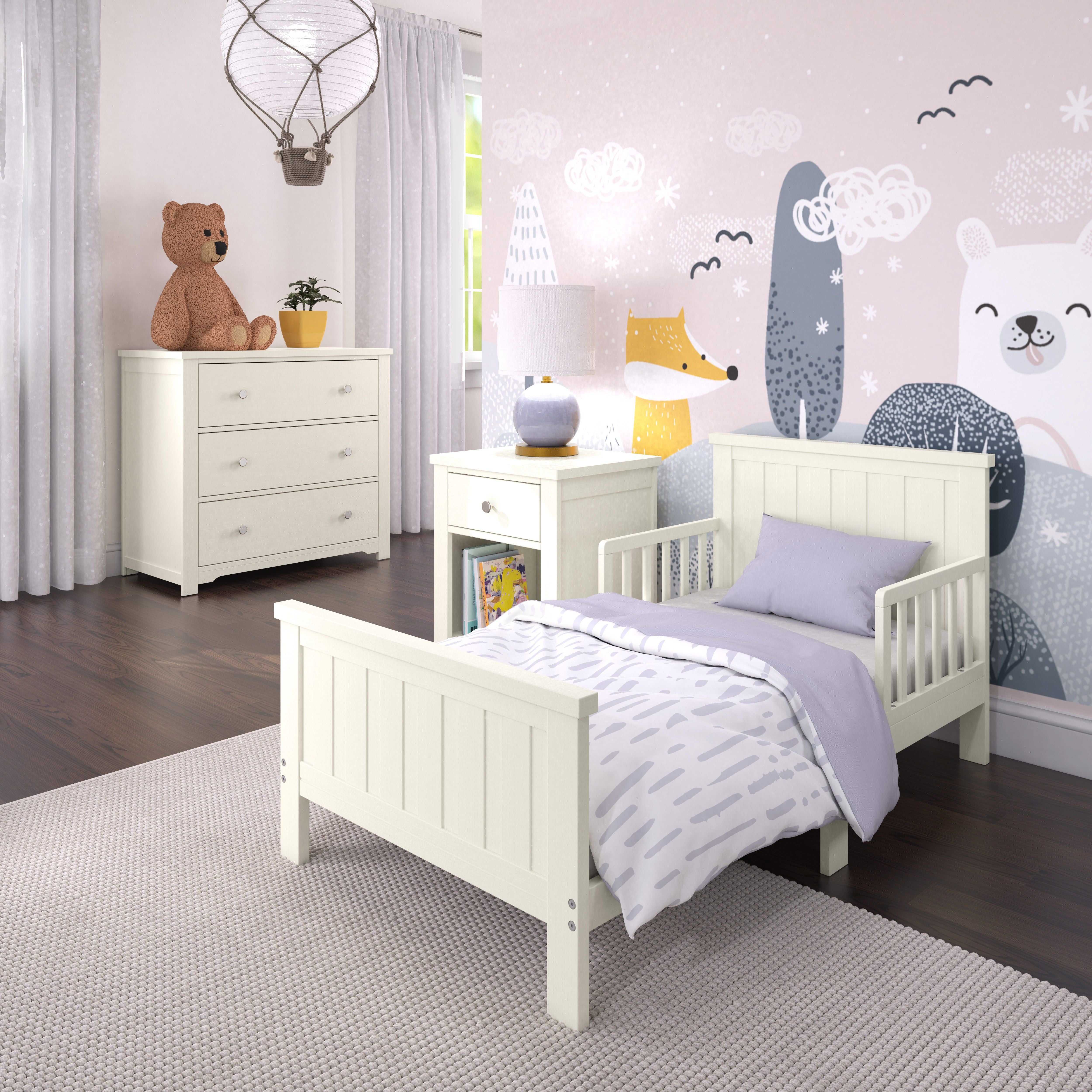 Harmony 3-Drawer Dresser With Changing Table Topper, Brushed Cotton